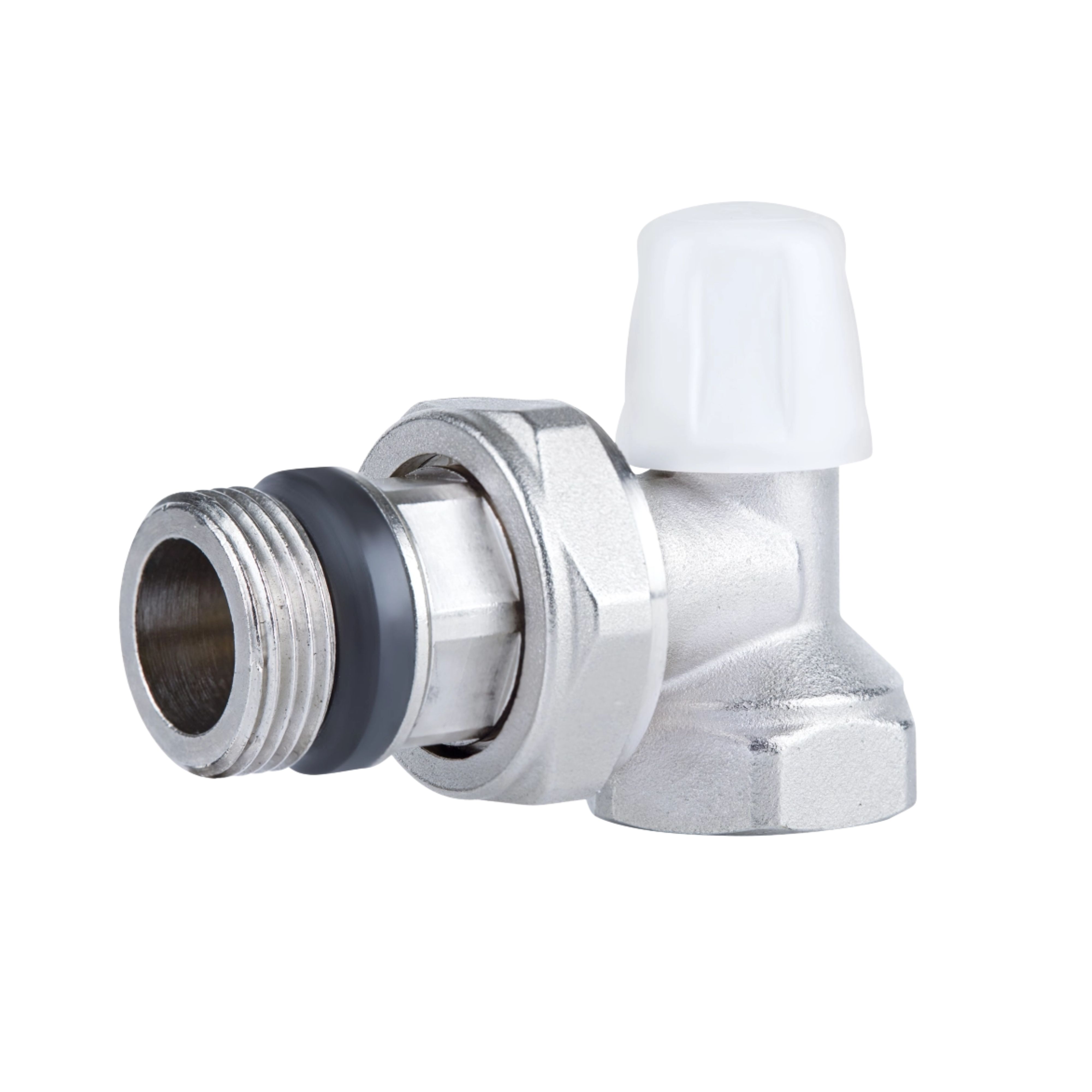 Кран радіаторний Icma 3/4" з антипротіканням кутовий без ручки №805+940