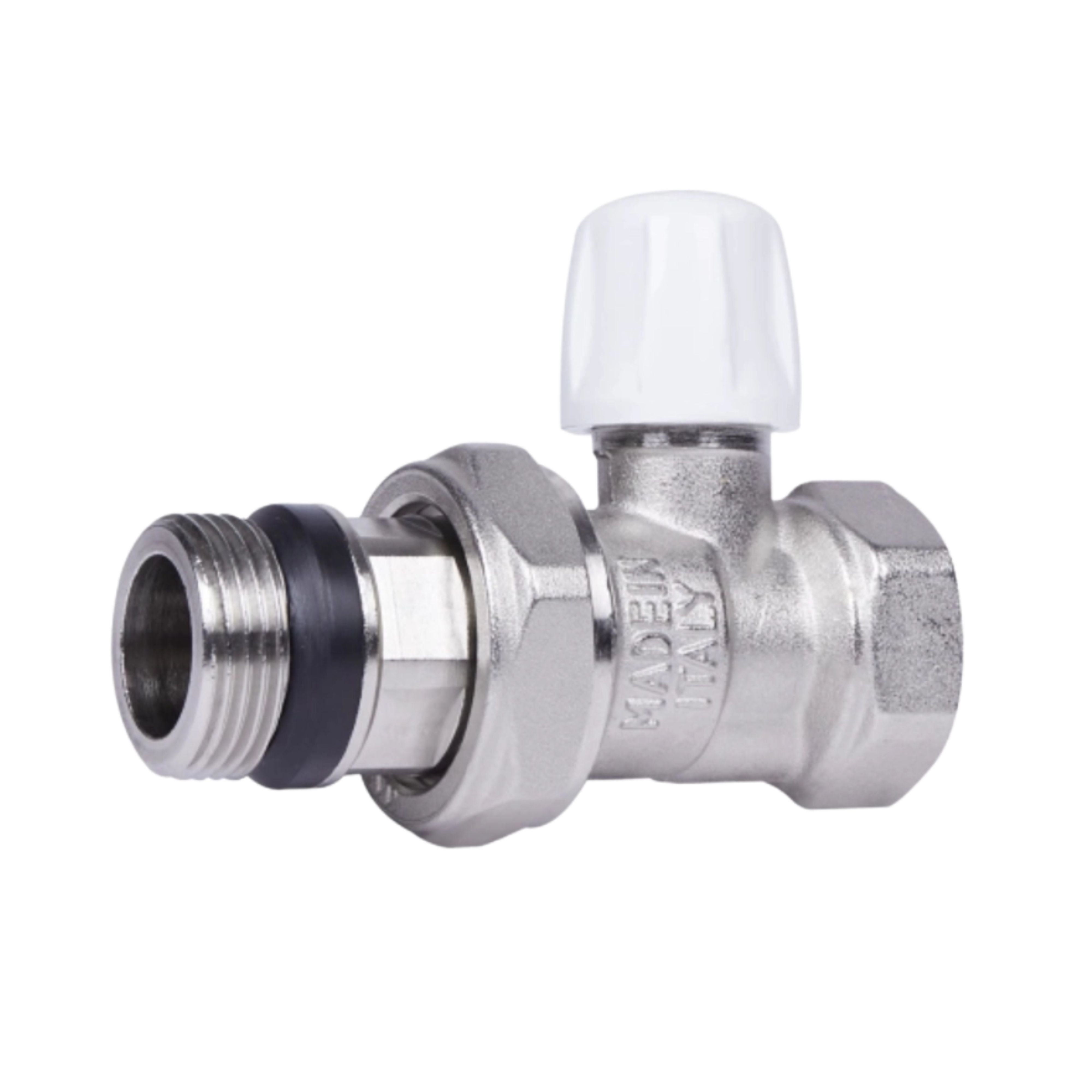 Кран радіаторний Icma 3/4" з антипротіканням прямий без ручки №815+940