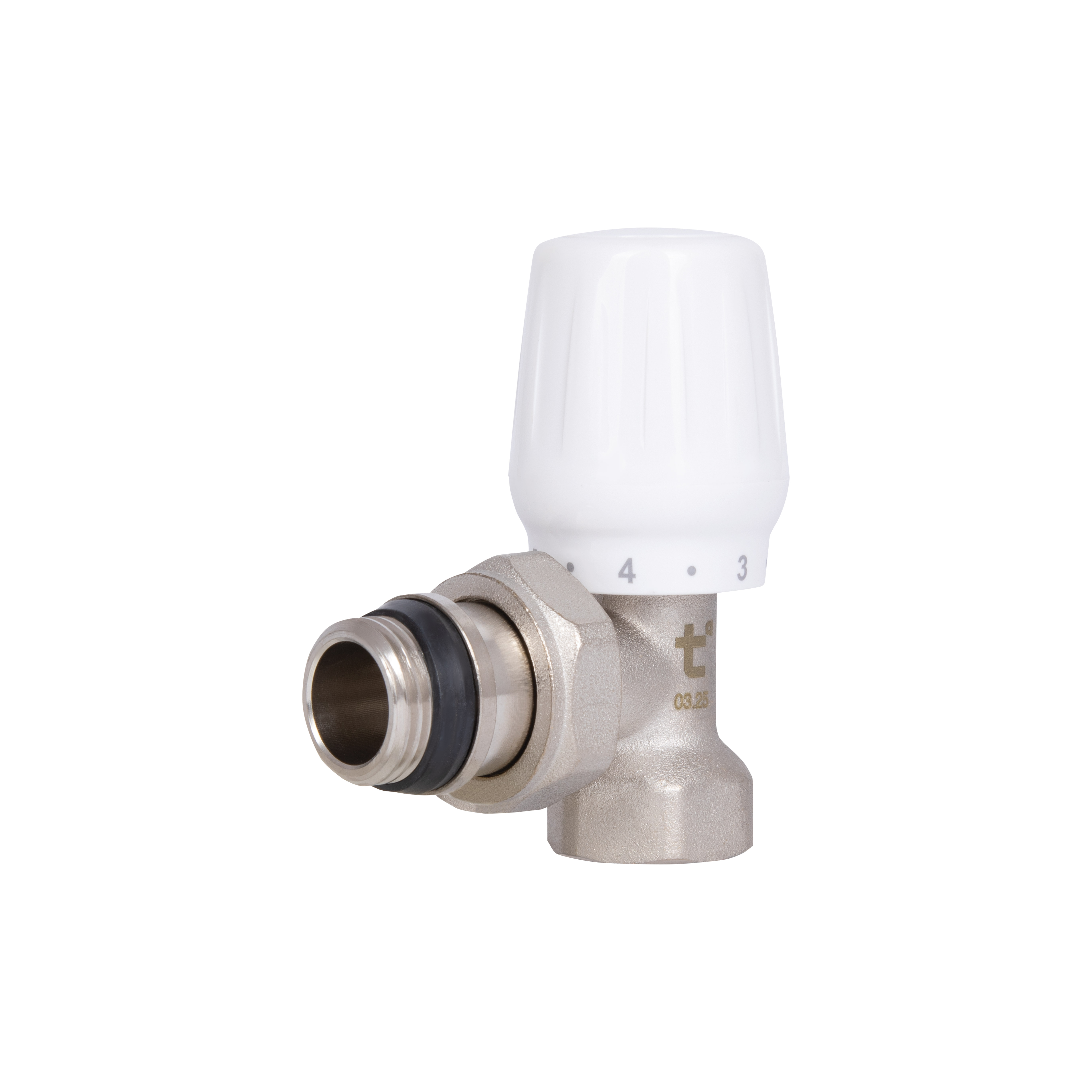 Кран радіаторний Thermo Alliance Base 1/2" ВЗ з антипротіканням кутовий SD228W15