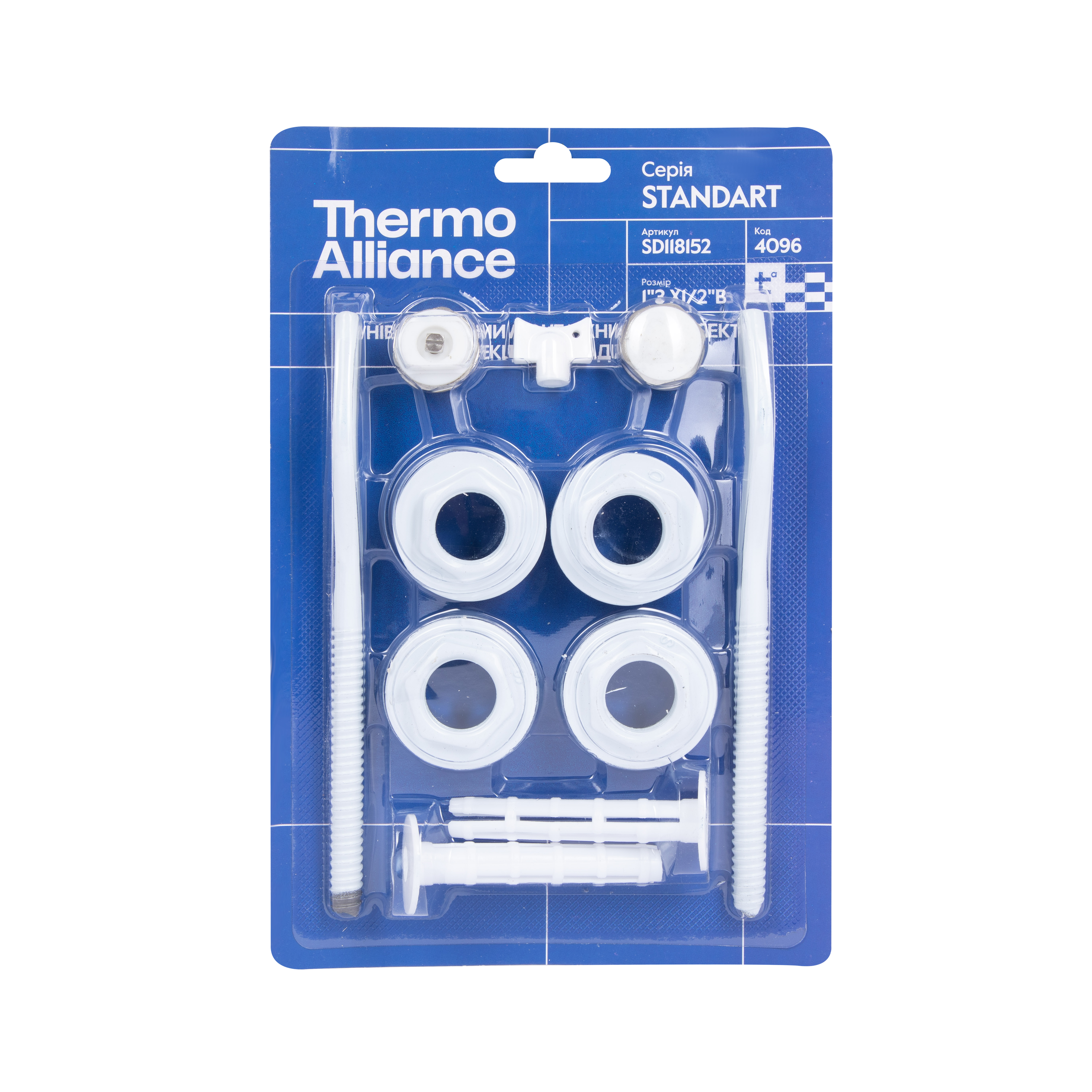 Комплект на радіатор Thermo Alliance Standart 1/2"х1" SD118152