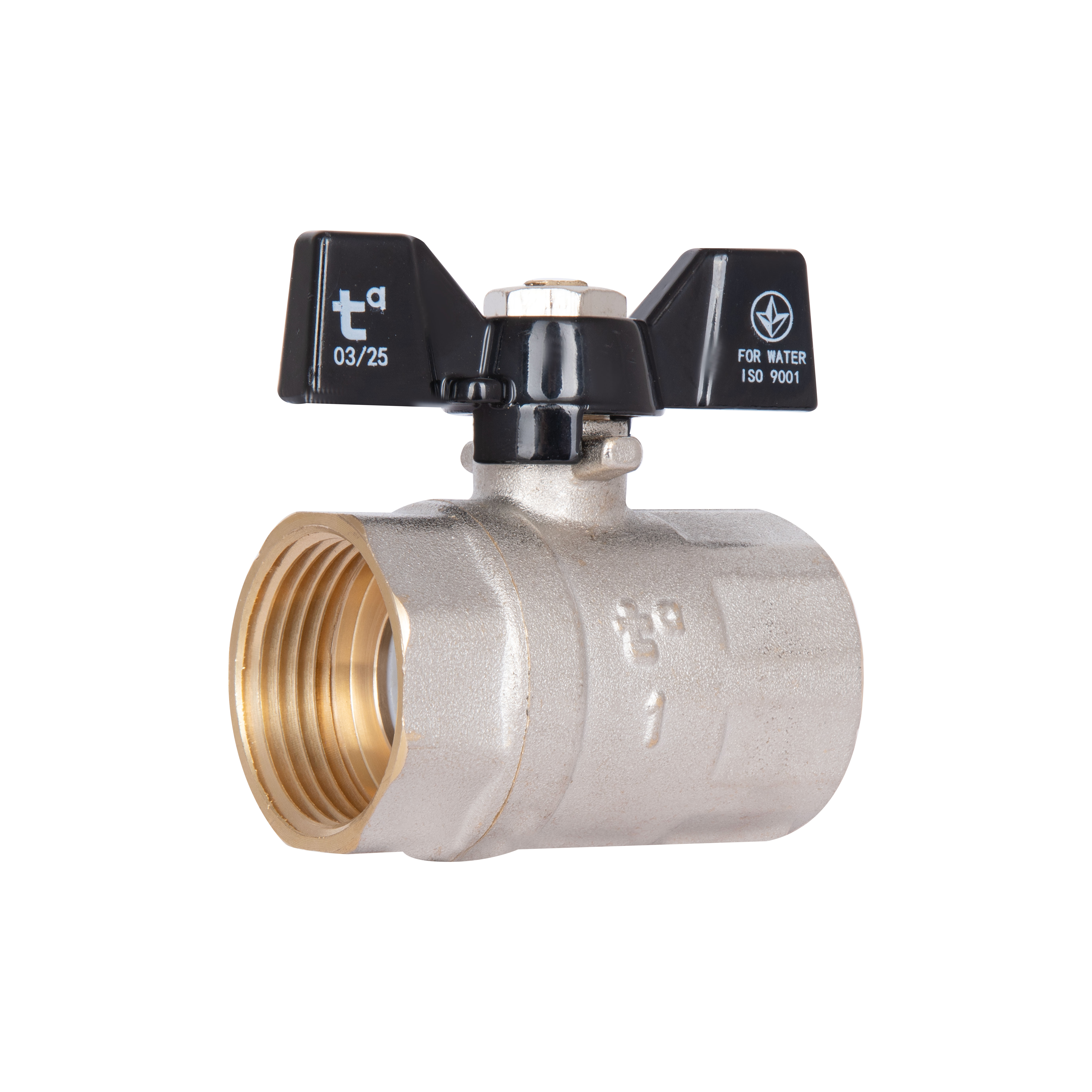 Кран кульовий Thermo Alliance Base 1" ВР для води (метелик) SD602W25