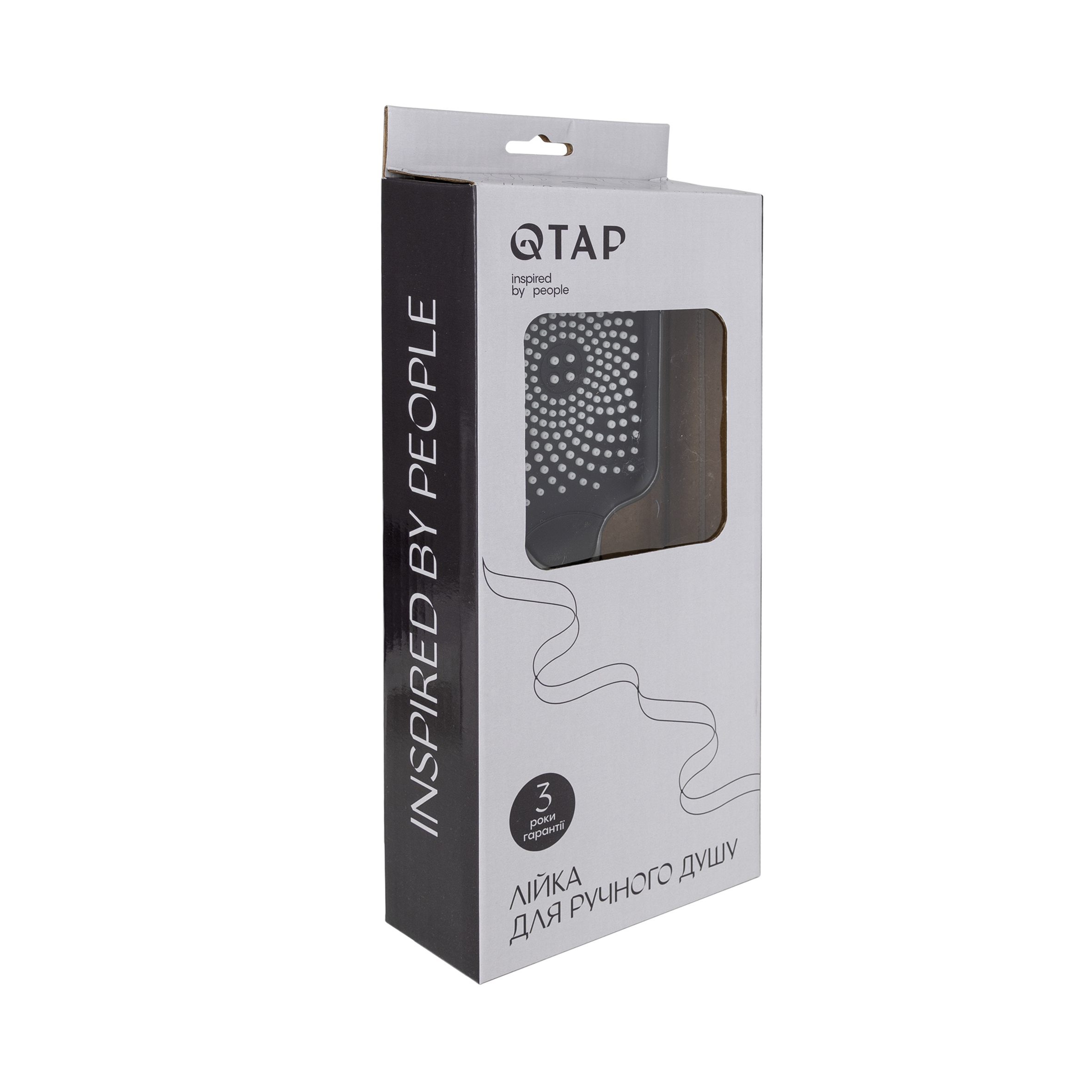 Qtap Rucni Лійка для ручного душу 145x90 мм прямокутна QTRUCA145S1GRP Graphite — фото4
