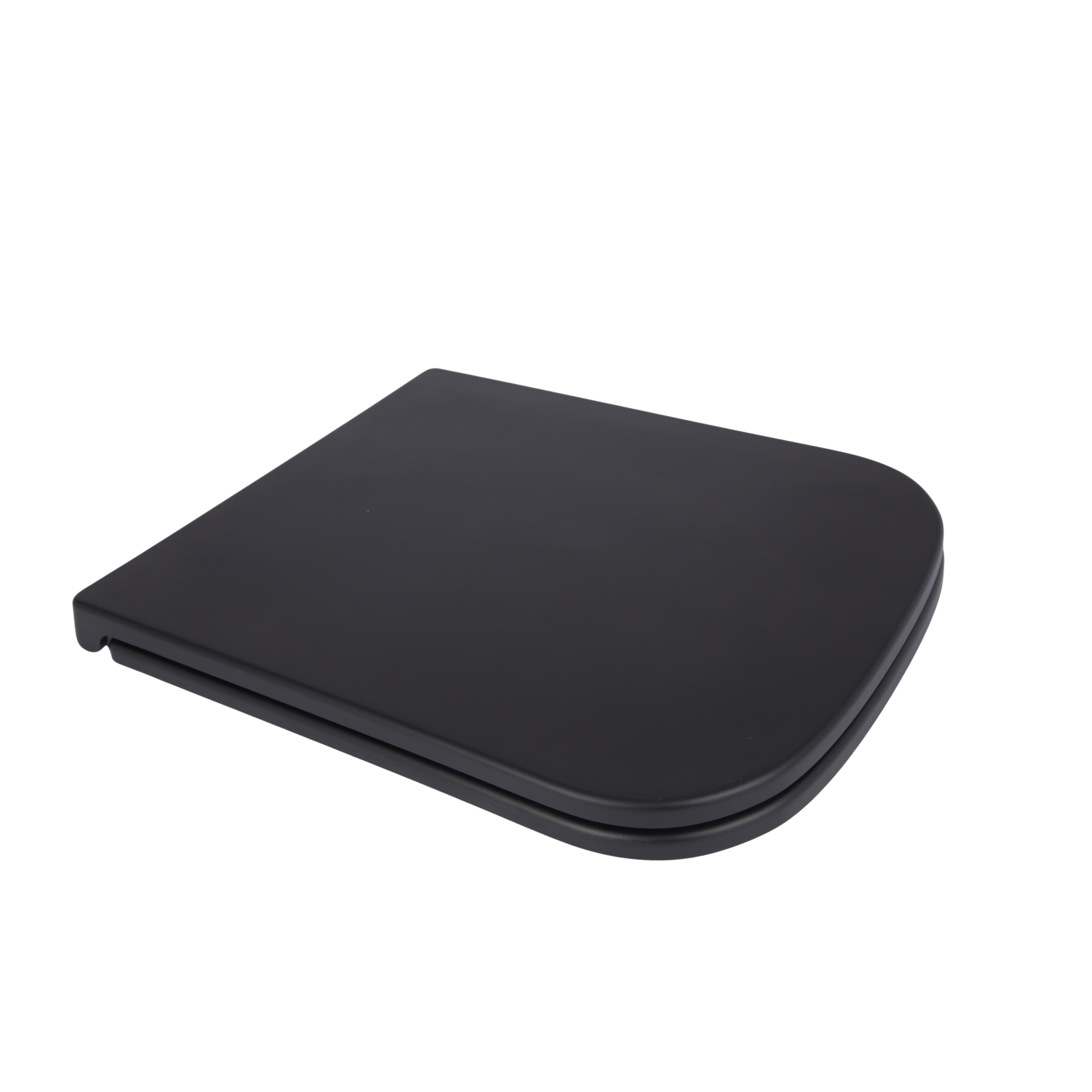 Сидіння для унітаза Qtap Tern 420х340х35 мм, Matt Black, з мікроліфтом, Slim Duroplast, Quick Release QT99HY2322MB