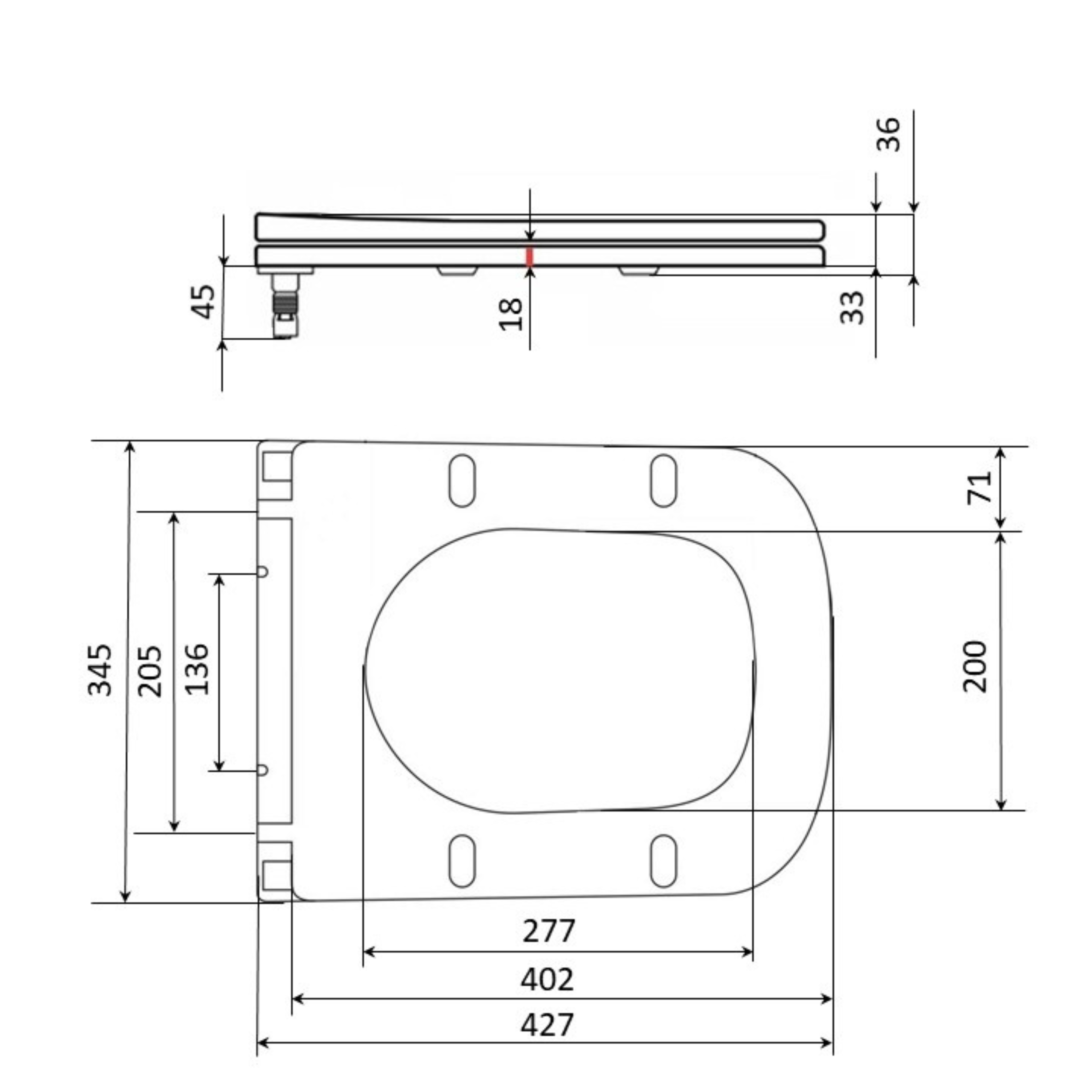 Сидіння для унітаза Qtap Tern 420х340х35 мм, Matt Black, з мікроліфтом, Slim Duroplast, Quick Release QT99HY2322MB — фото2