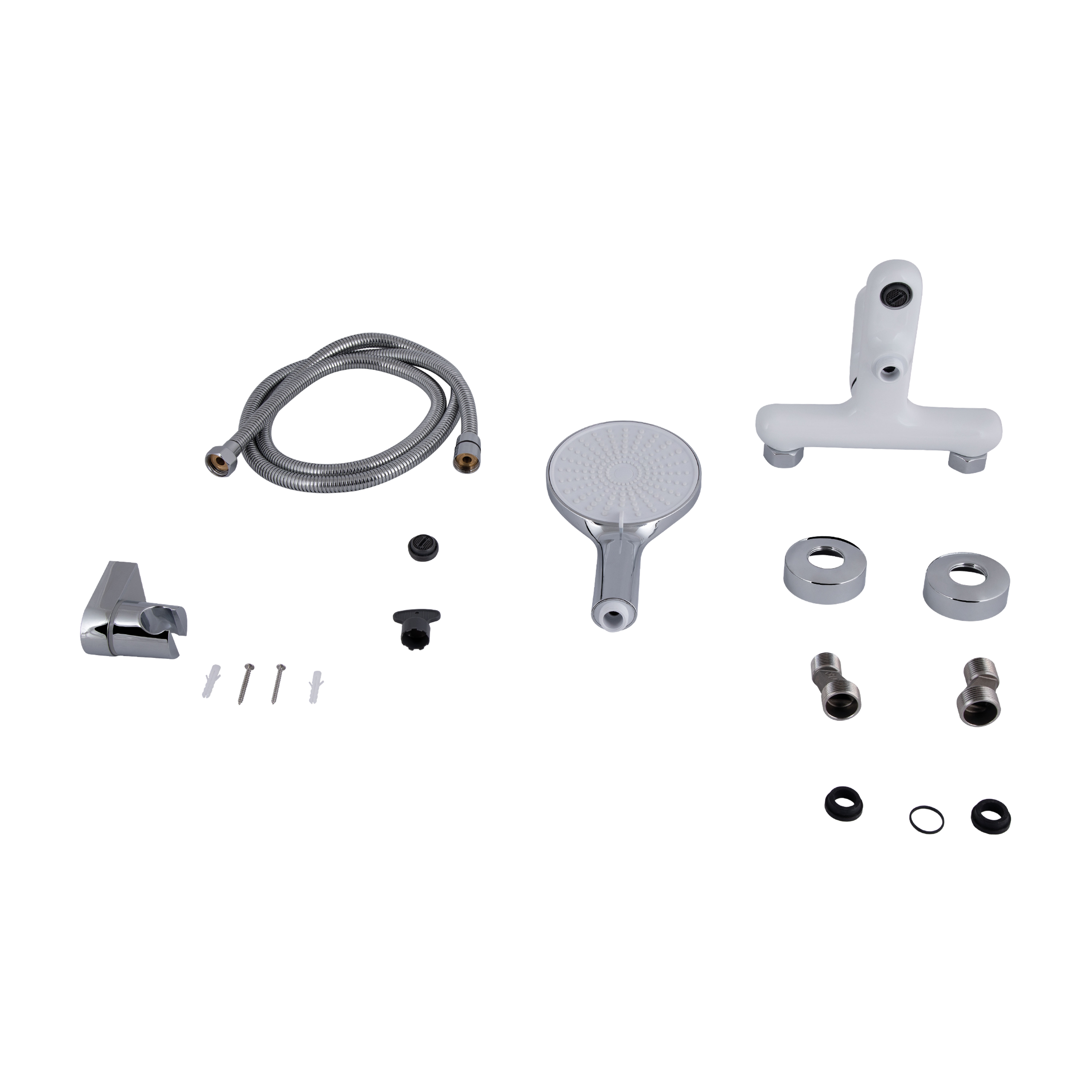 Смеситель для ванны Qtap Jay (c душевым гарнитуром) QTJAY259CRW45553 Chrome/White — фото5