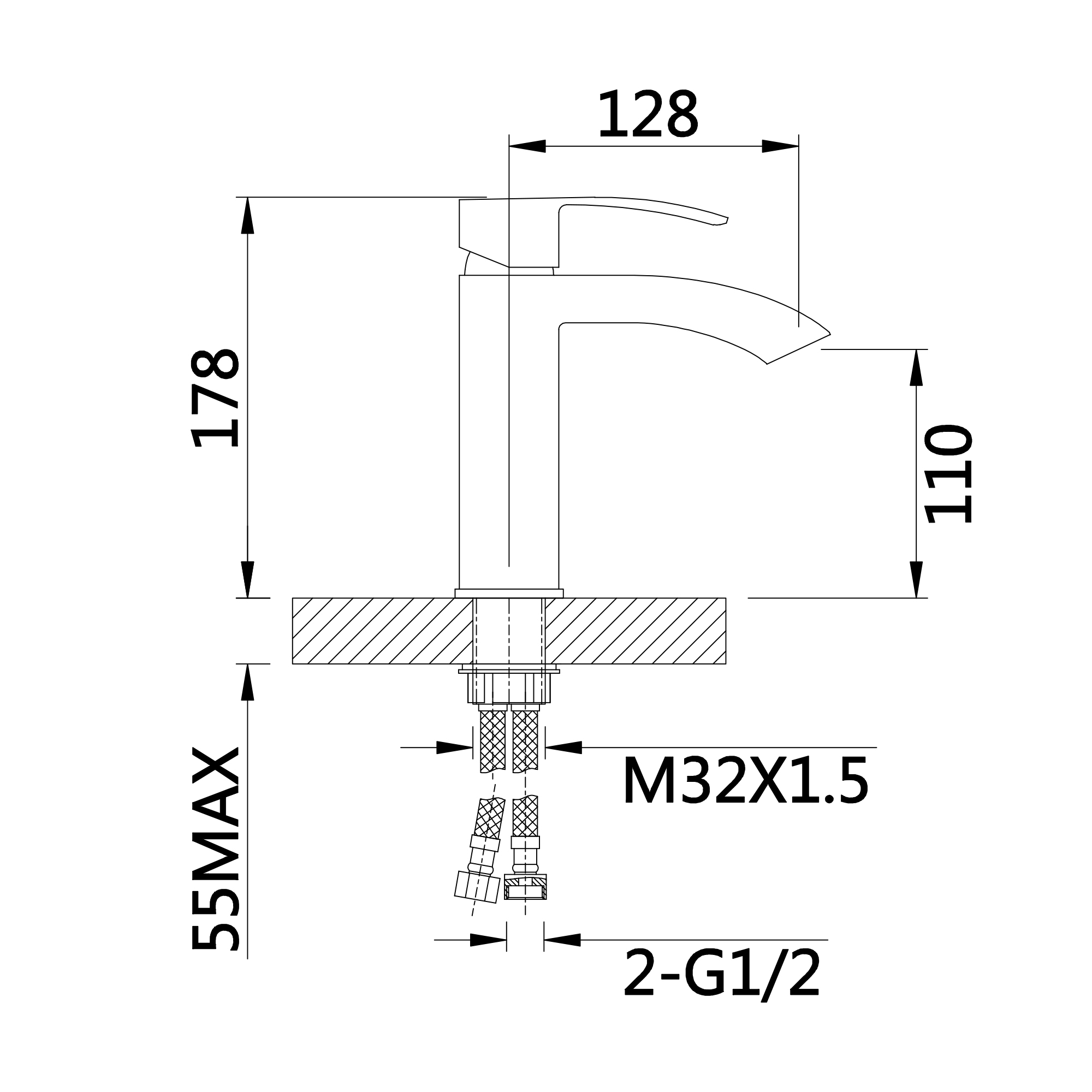 Змішувач для раковини Qtap Swan Cascada QTSWA270CRW45568 Chrome/White — фото2