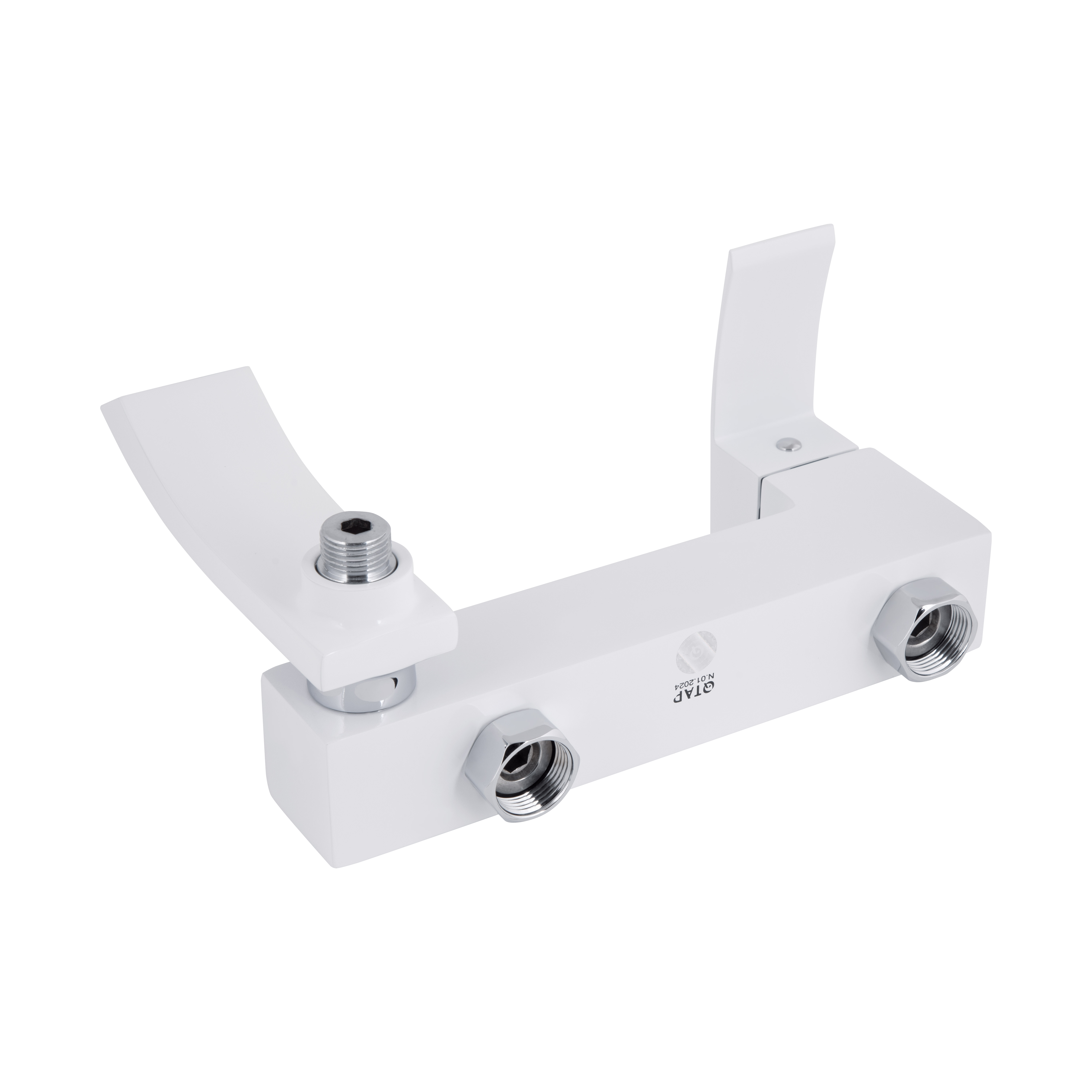 Змішувач для ванни Qtap Swan Cascada з поворотним виливом (з душовим гарнітуром) QTSWA260CRW45569 Chrome/White — фото6