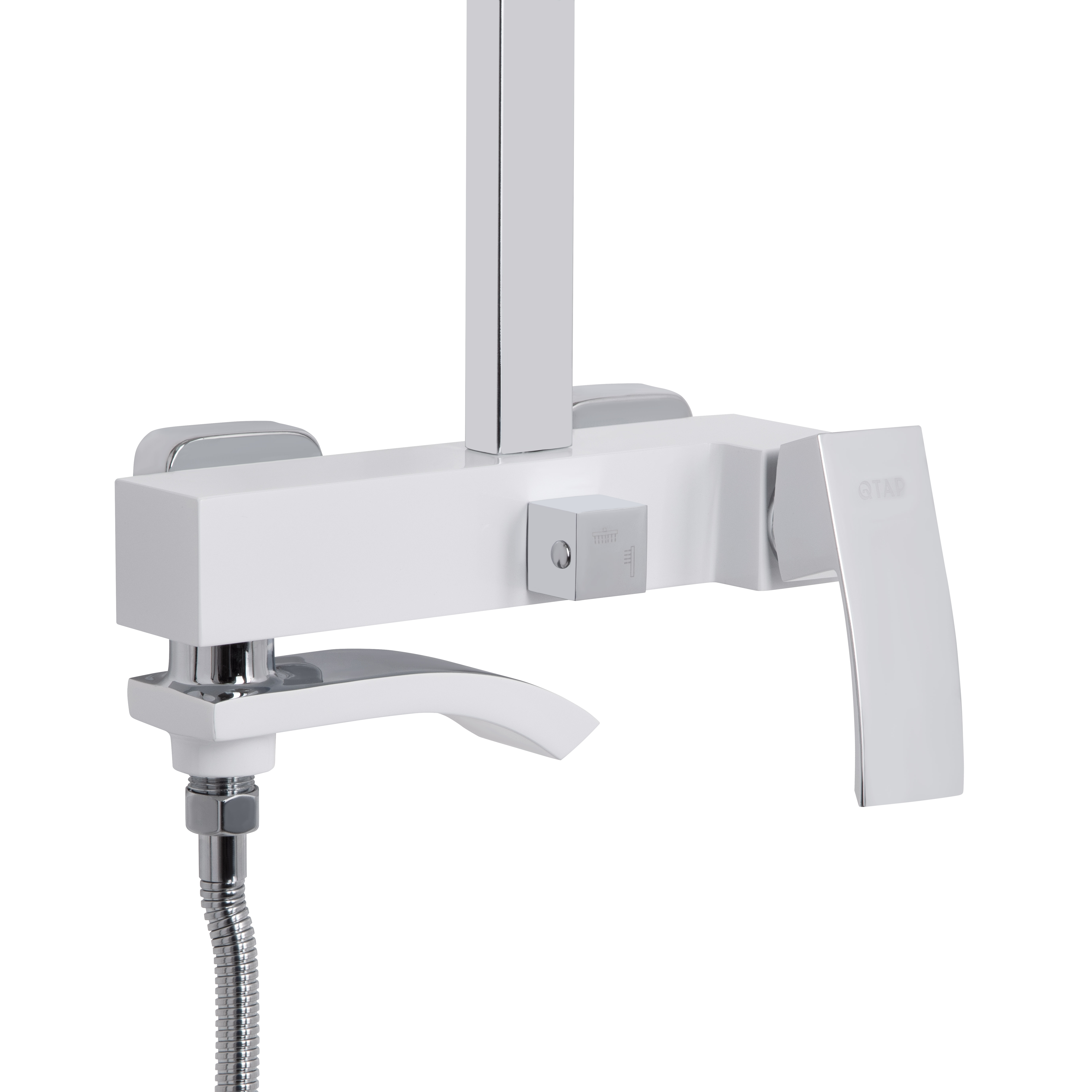 Душова система універсальна Qtap Swan Cascada на три споживачі (з виливом) QTSWA111CRW45570 Chrome/White — фото4