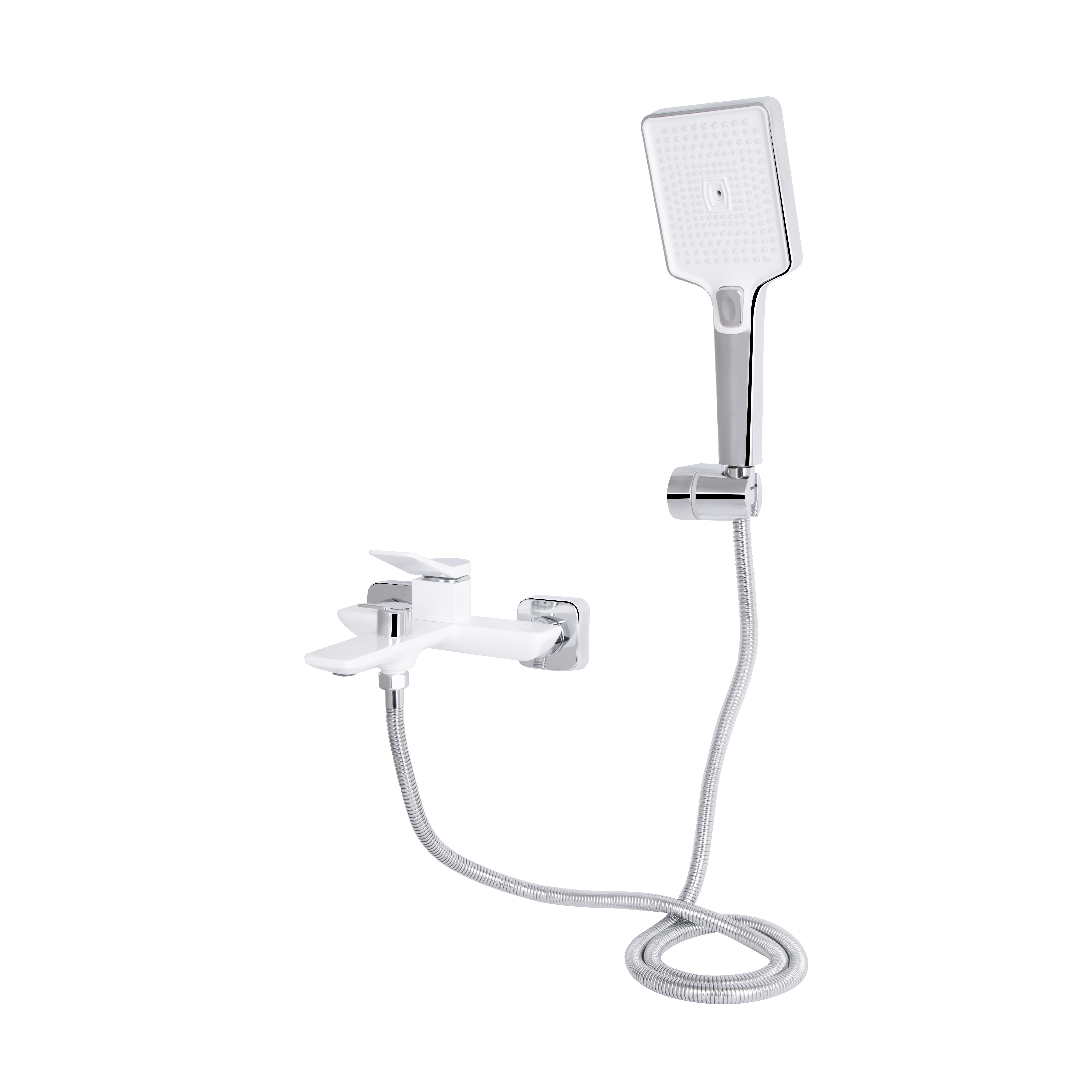 Змішувач для ванни Qtap Presto (з душовим гарнітуром) QTPRE259CRW45579 Chrome/White — фото3