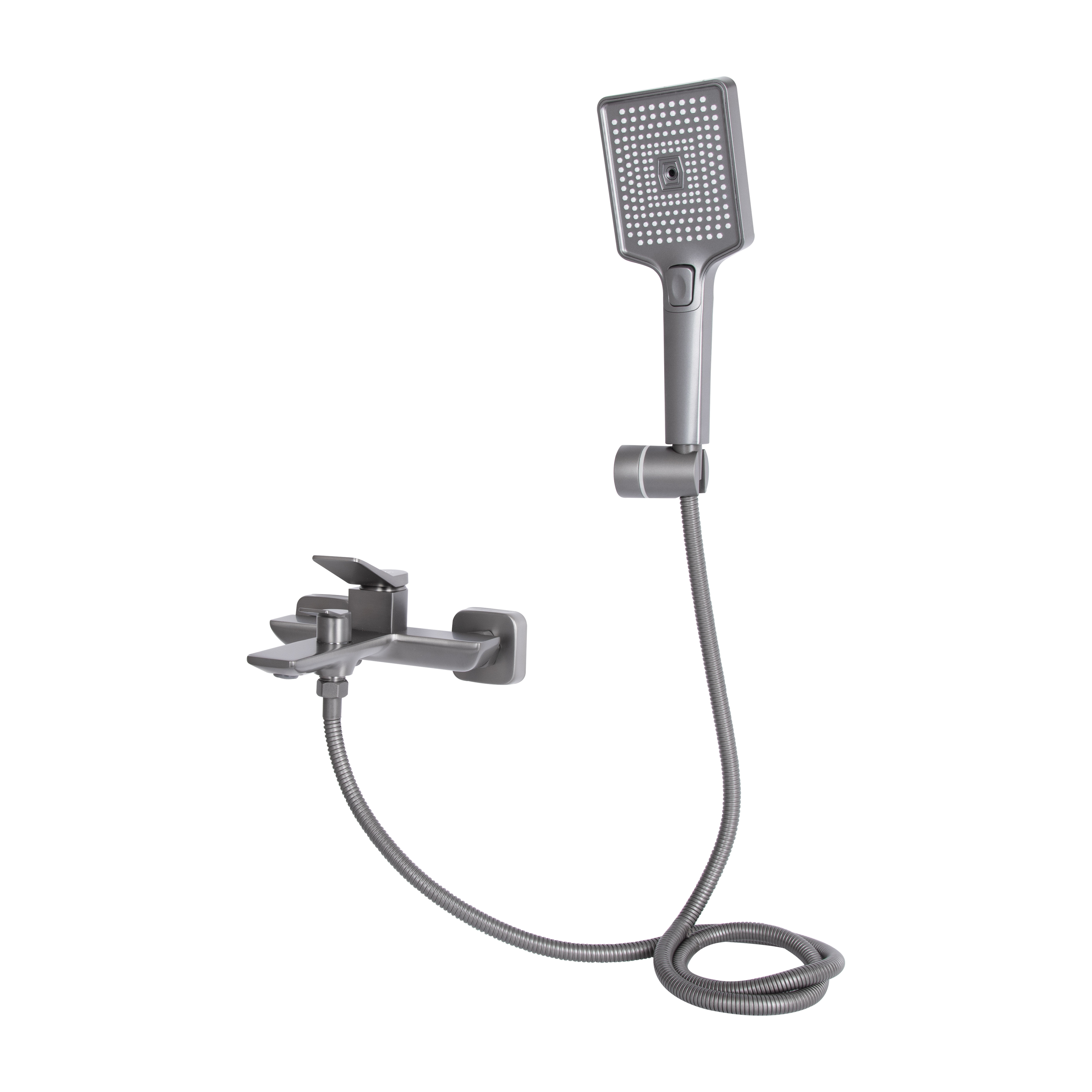Змішувач для ванни Qtap Presto (з душовим гарнітуром) QTPRE259GRP45584 Gunmetal Black — фото3