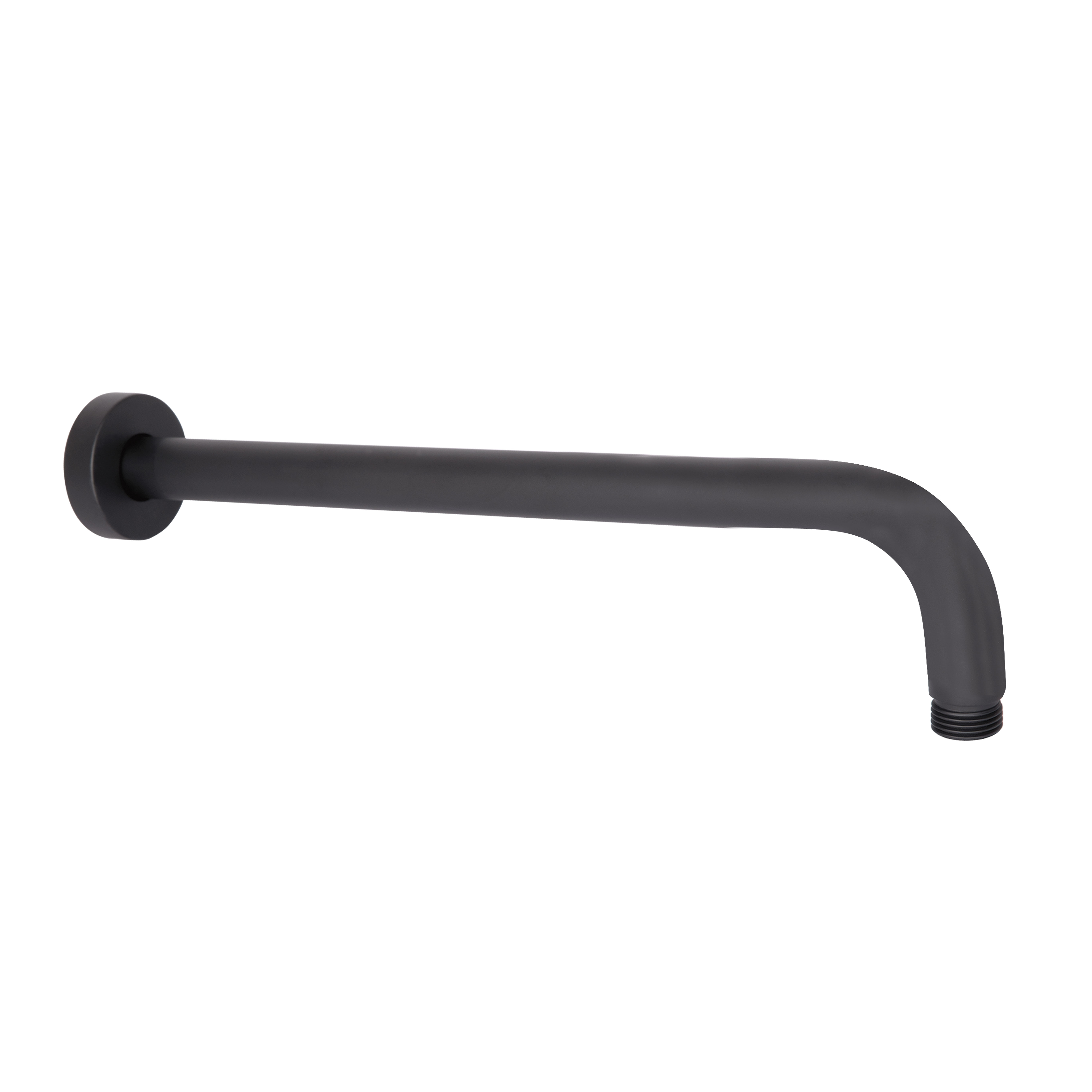 Кронштейн для верхнього душу Qtap Trubice 370 мм округлий QTTRU120BLM45927 Black Matt
