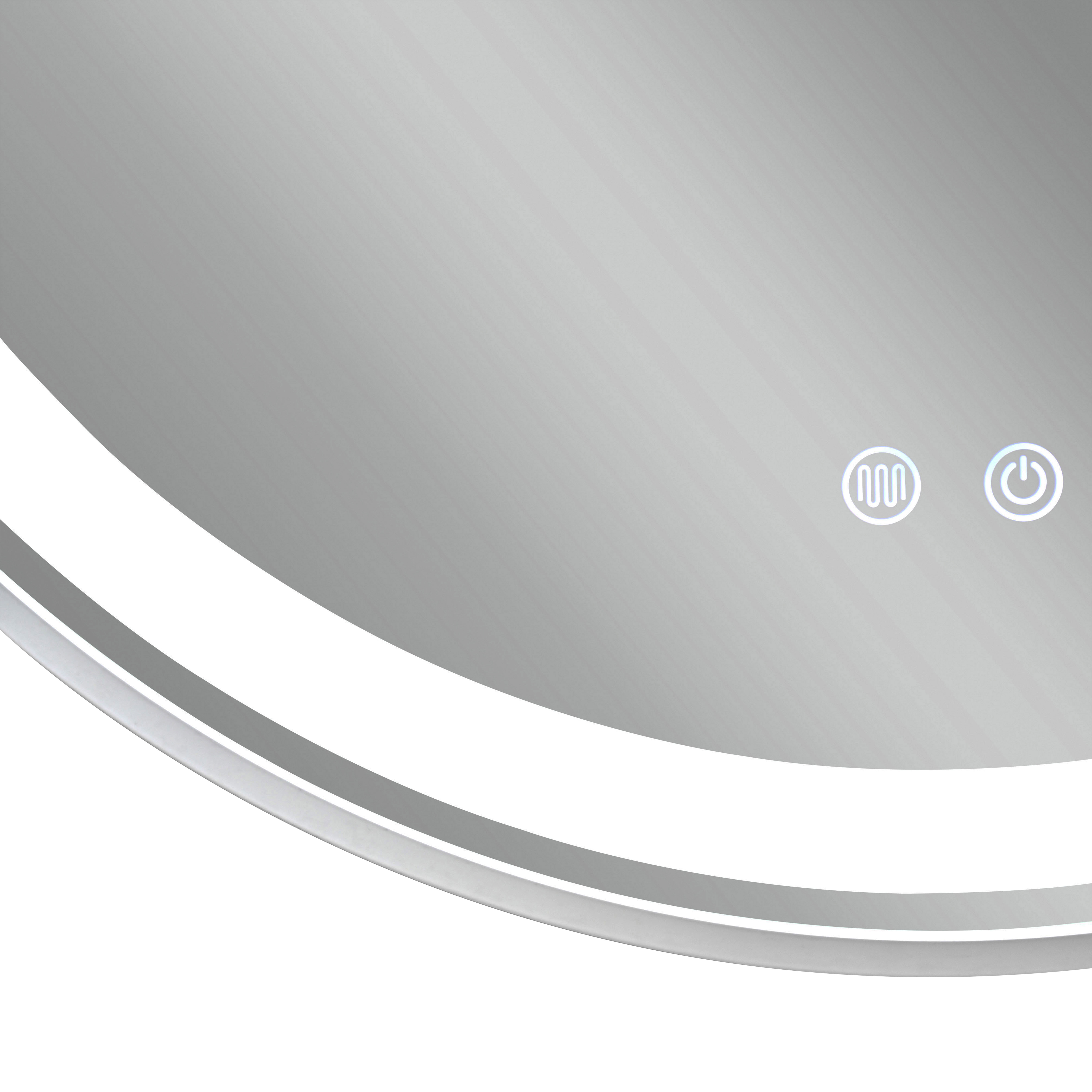 Дзеркало Qtap Gemini 800х700 з LED-підсвічуванням Touch, з антизапотіванням, з димером, рег. темп. кольору (3000-6500K) QT2578R8071W — фото9