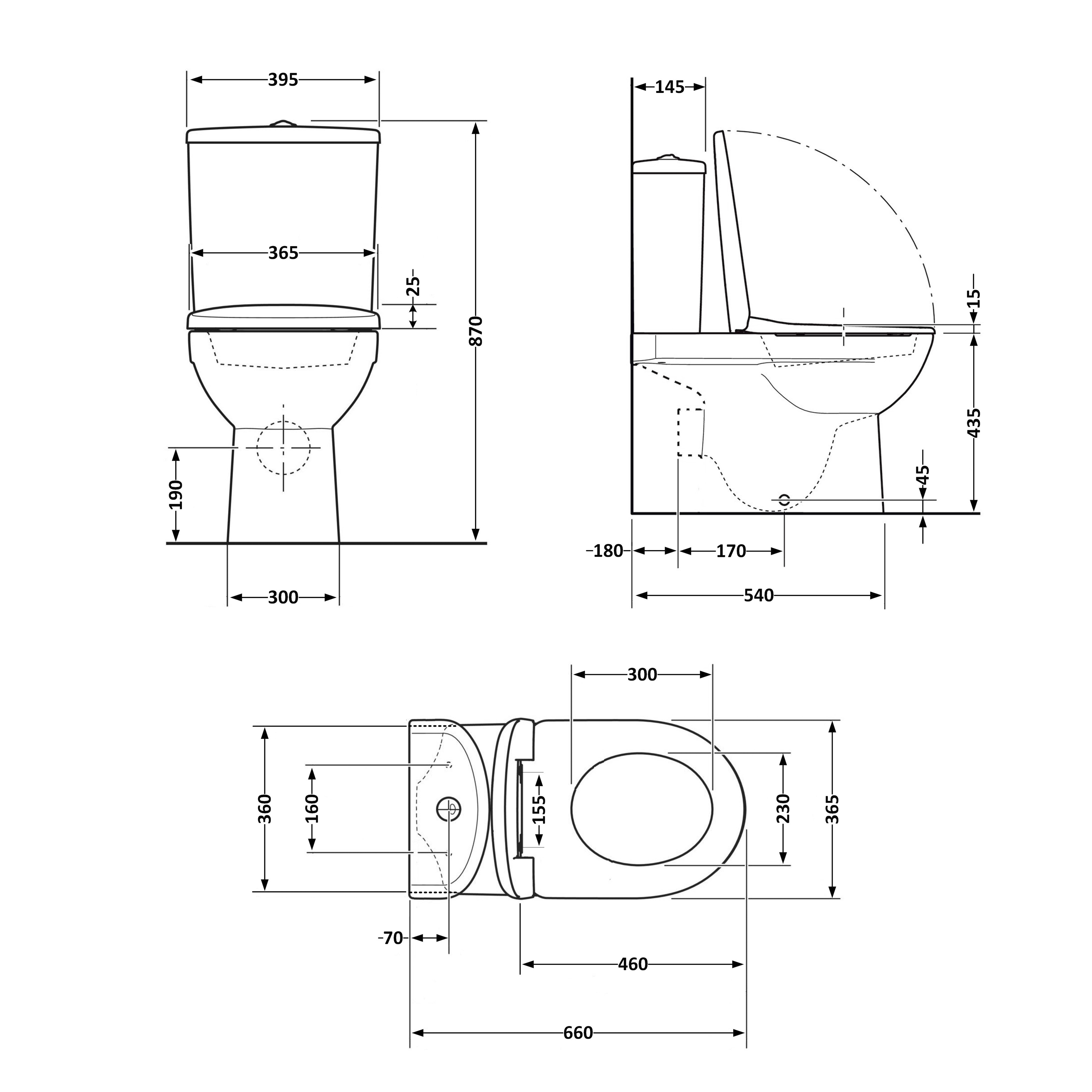 Унітаз підлоговий Qtap Scorpio Ultra Quiet безобідковий з сидінням Soft-close MATT BLACK QT14226088AMB — фото2