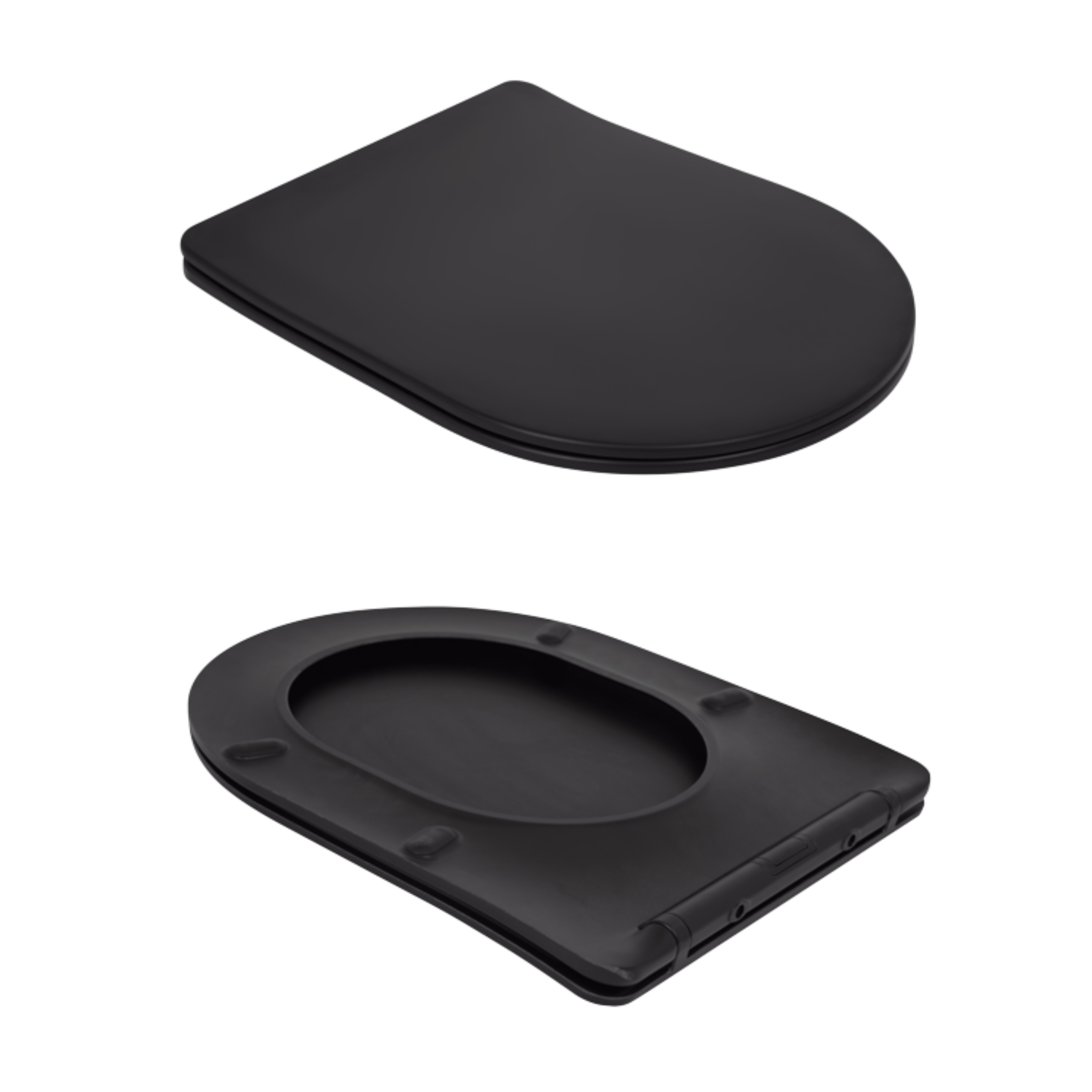 Унітаз підлоговий Qtap Robin Ultra Quiet безобідковий з сидінням Soft-close MATT BLACK QT13226083AMB — фото8