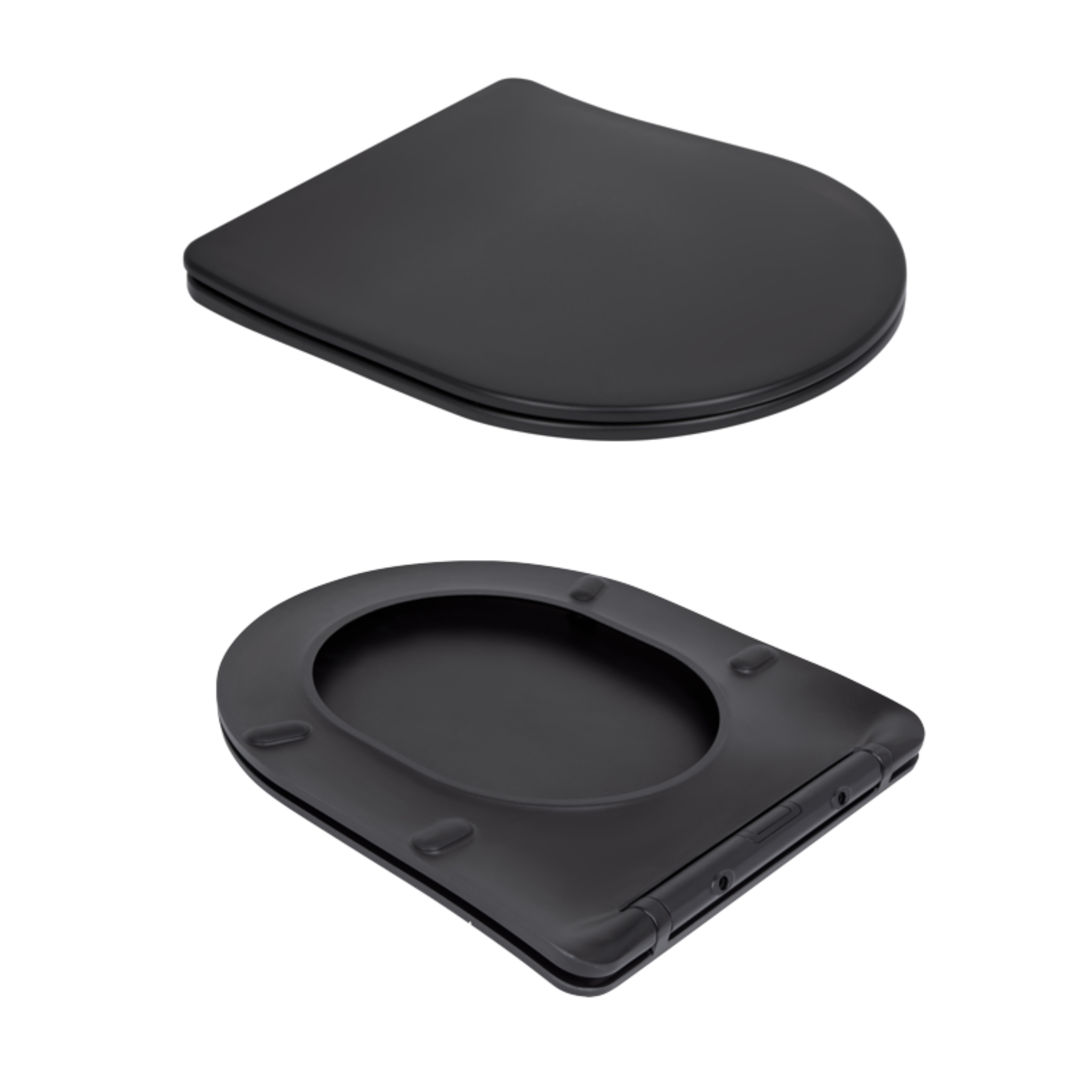 Унітаз підвісний Qtap Robin New Ultra Quiet безобідковий з сидінням Soft-close MATT BLACK QT13332381АSMB — фото8