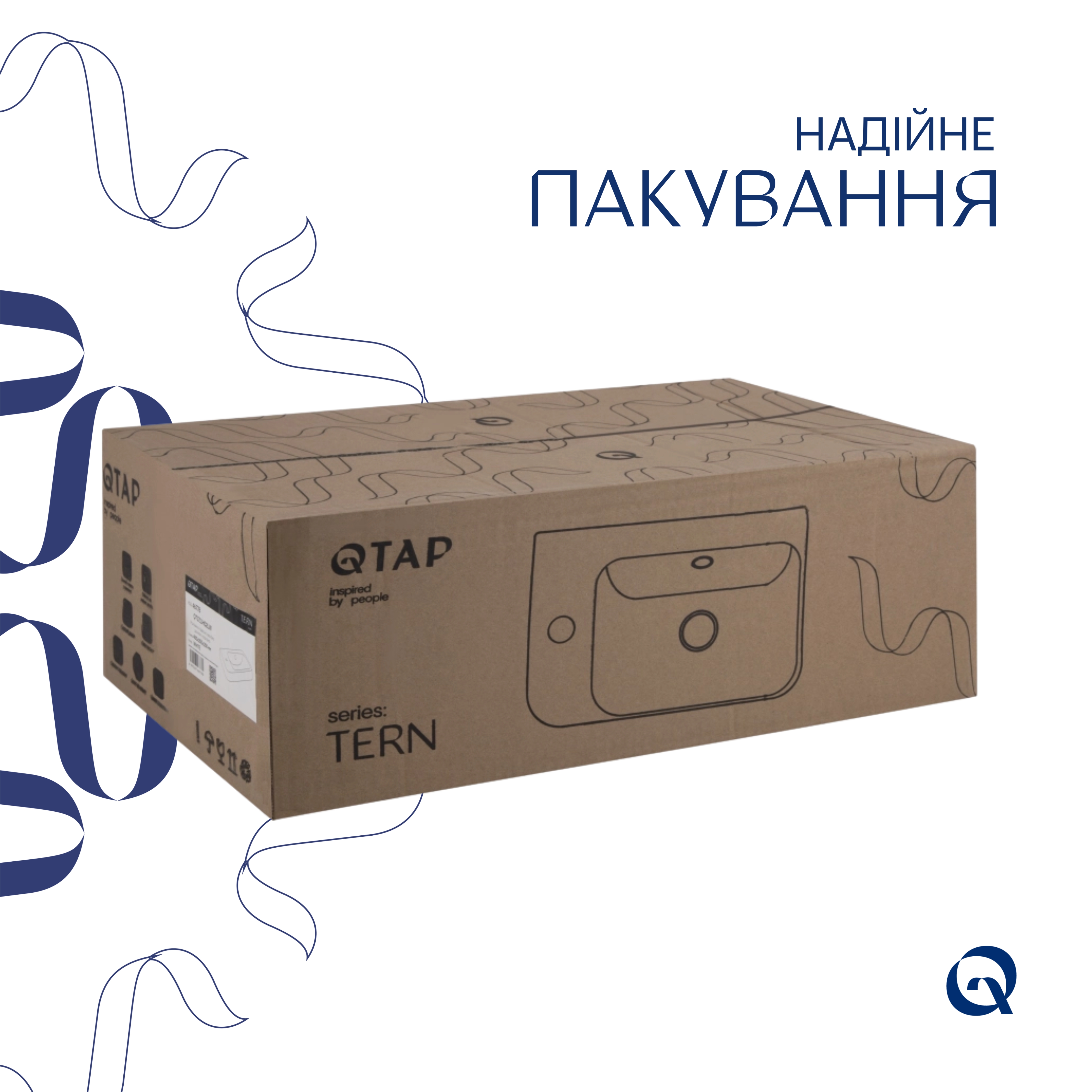 Комплект Qtap Tern: Раковина підвісна прамокутна ліва 450х250х158 мм White + Донний клапан PU02O — фото6