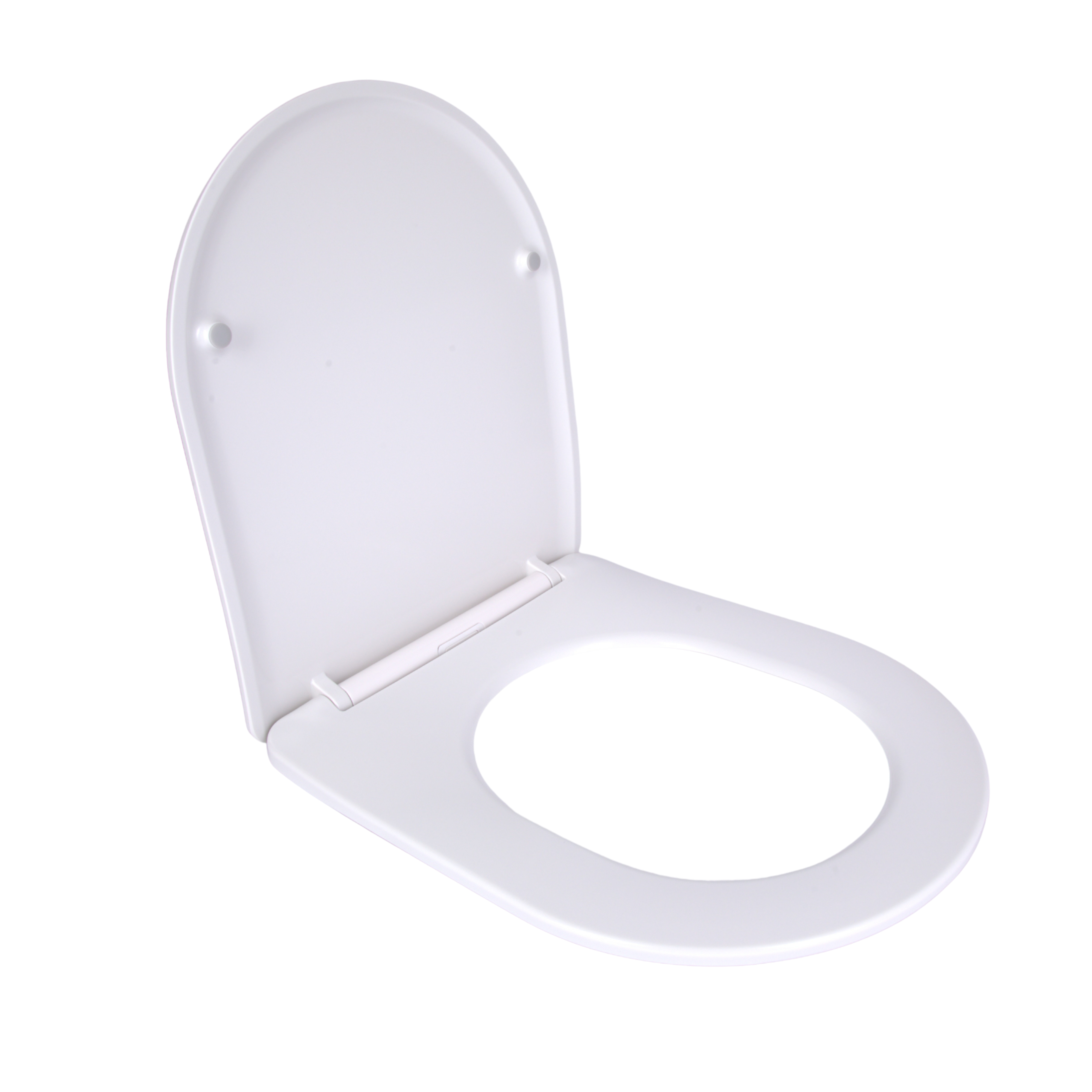 Сидіння для унітаза підлогового (Dove) 425×363×30 мм, White, з мікроліфтом, Slim Duroplast, Quick Release QT06228380BW3 Qtap — фото3