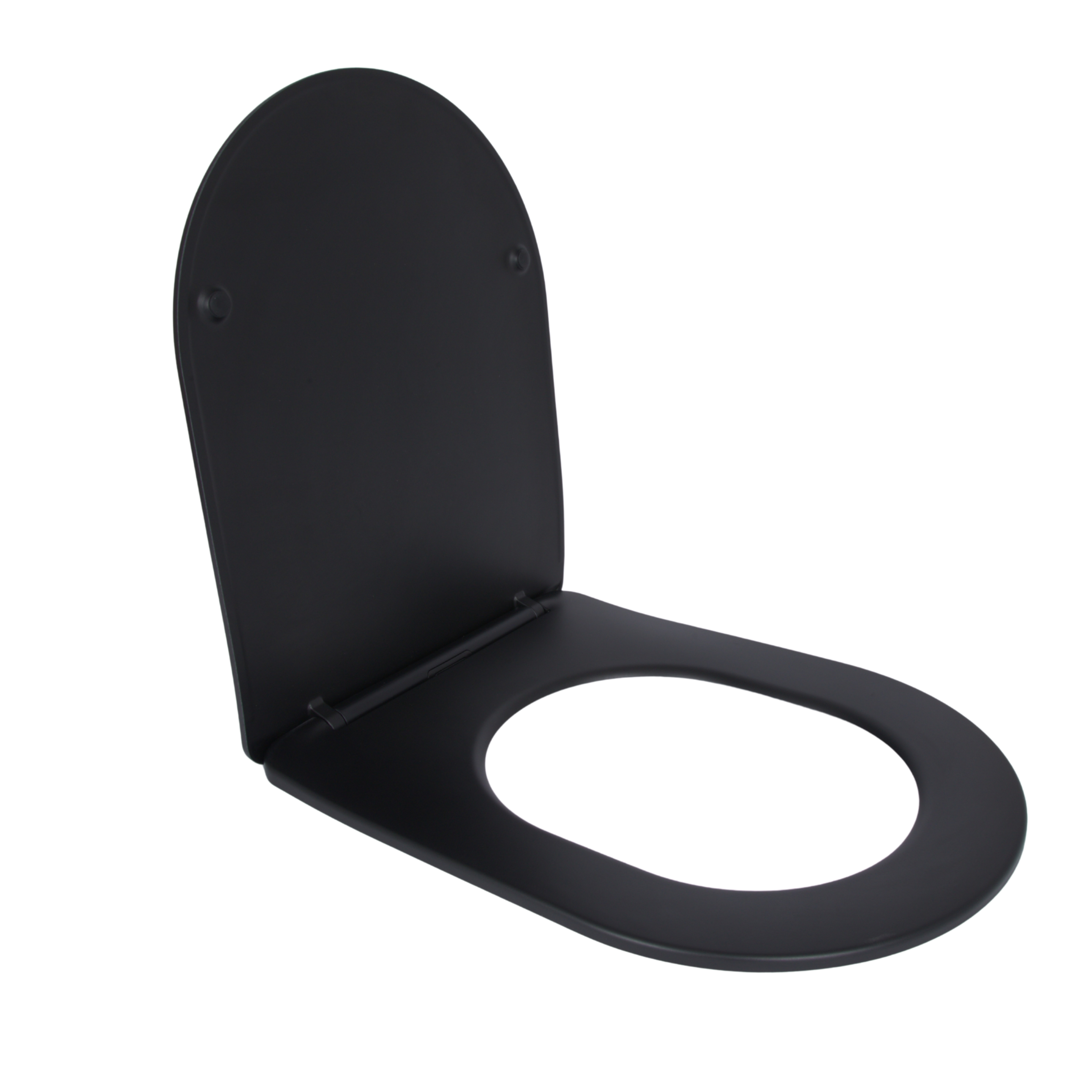 Сидіння для унітаза (Robin 660, Scorpio 520,660) 460x362x50 мм, Matt Black, з мікроліфтом, Slim Duroplast, Quick Release QTSC179MB47352 Qtap — фото3