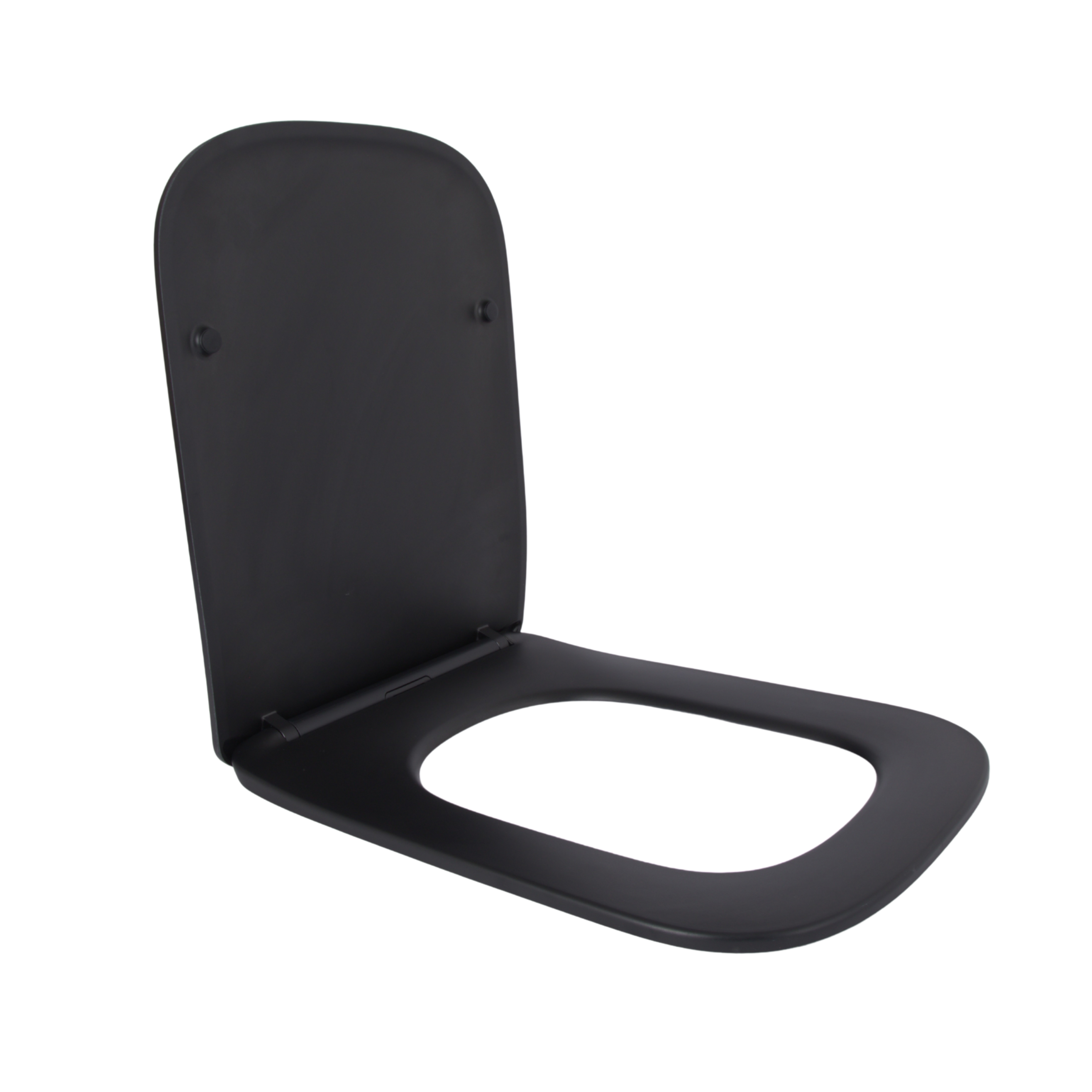 Сидіння для унітаза (Tern 490) 435x344x50 мм, Matt Black, з мікроліфтом, Slim Duroplast, Quick Release QTSC179MB47354 Qtap — фото3