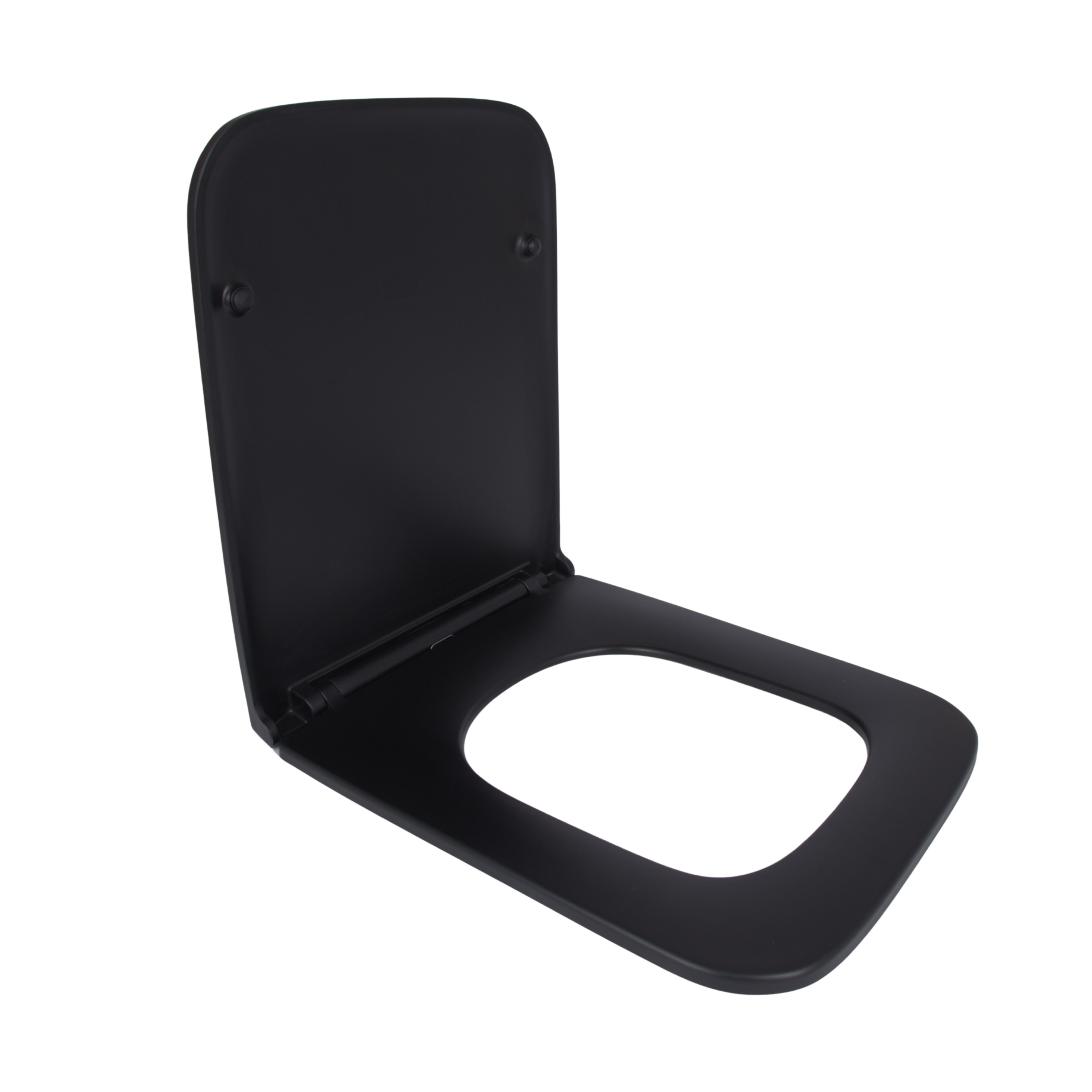 Qtap Сиденье для унитаза (Gemini) 435x357x37 мм, Matt Black, с микролифтом, Slim Duroplast, Quick Release QT99HY2312MB — фото3