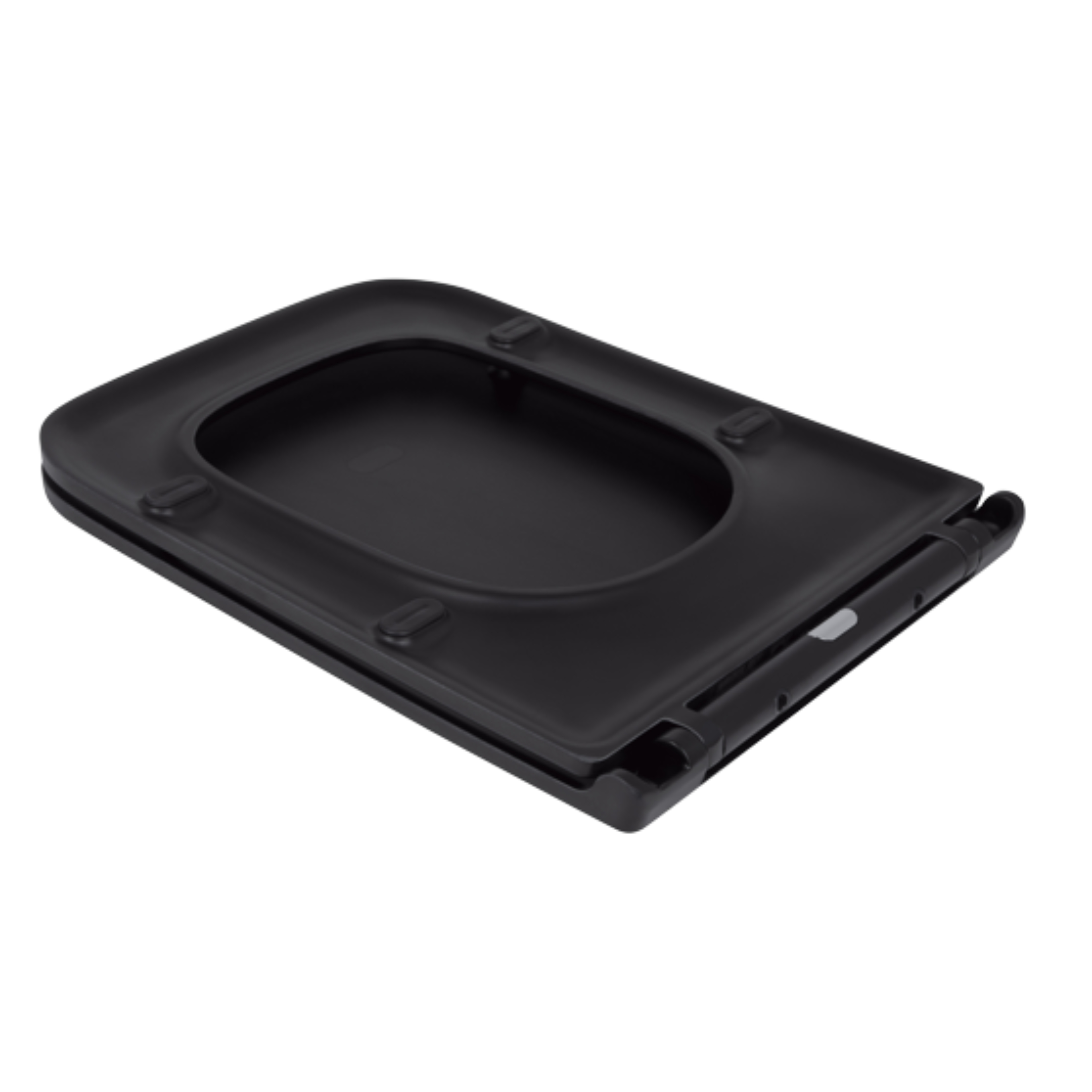 Qtap Сиденье для унитаза (Gemini) 435x357x37 мм, Matt Black, с микролифтом, Slim Duroplast, Quick Release QT99HY2312MB — фото4