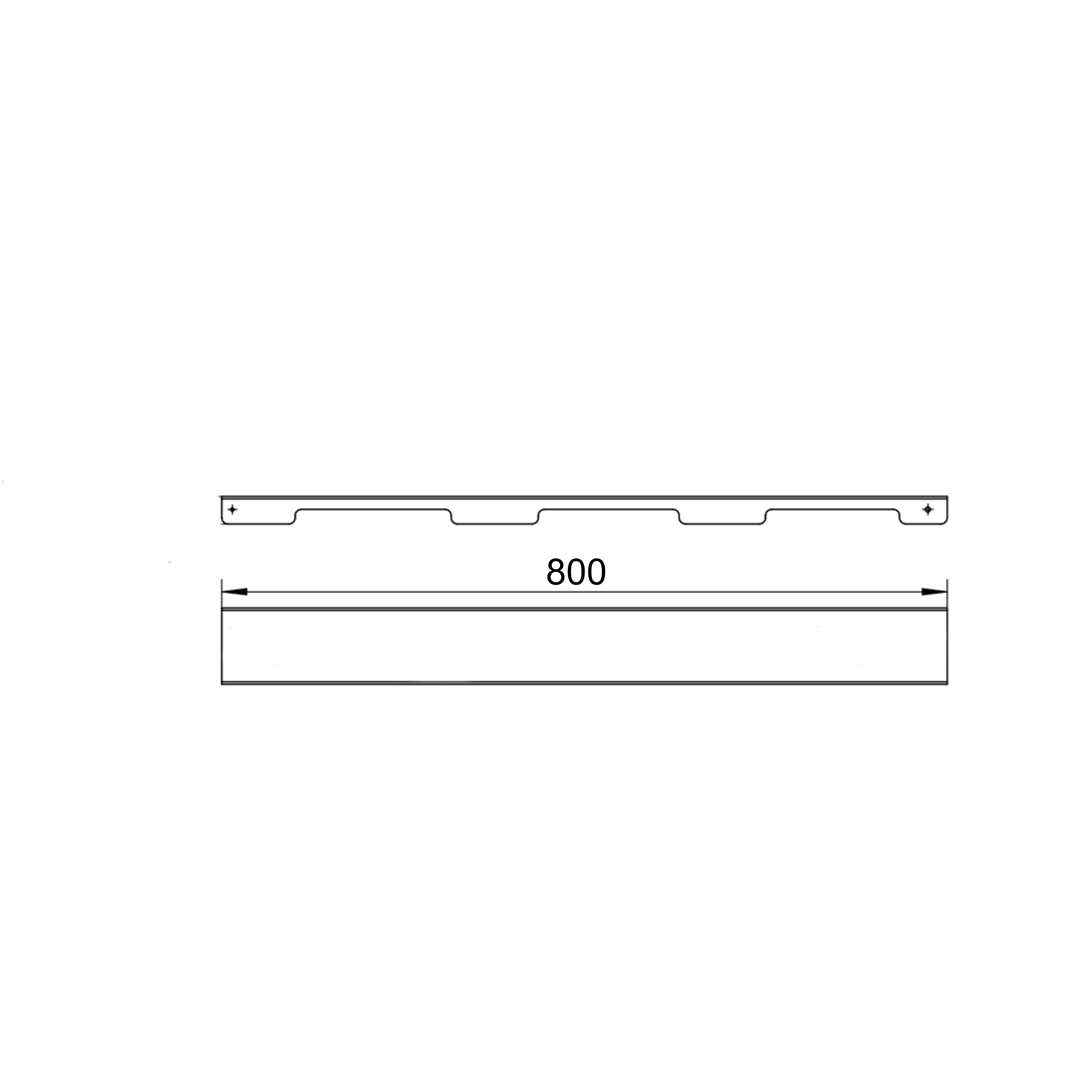 Решітка для лінійного трапу SUS304 Grate FA800 (NKS) Qtap — фото2