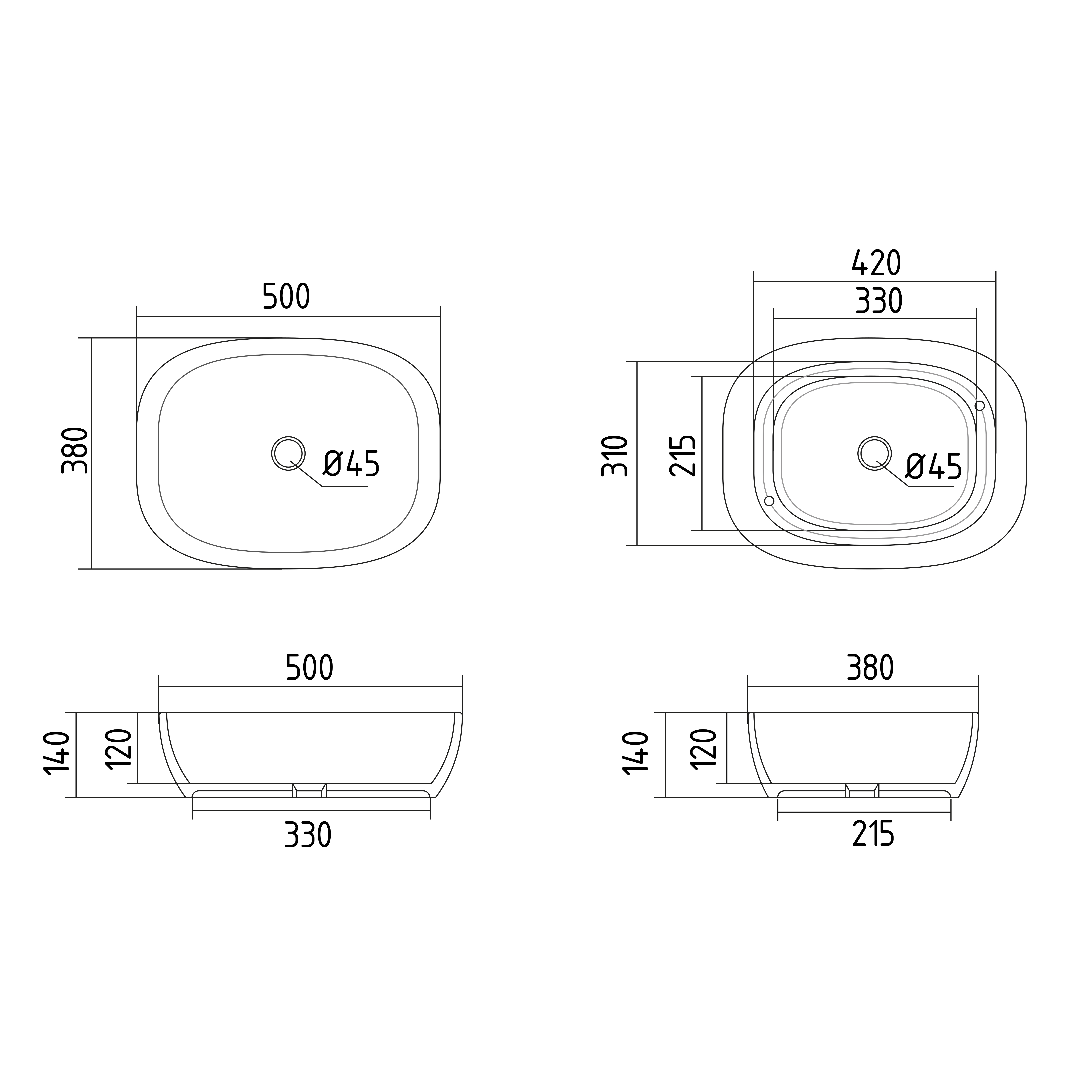 Раковина-чаша Qtap Cardinal 500х380х140 мм White QT04116302W — фото2