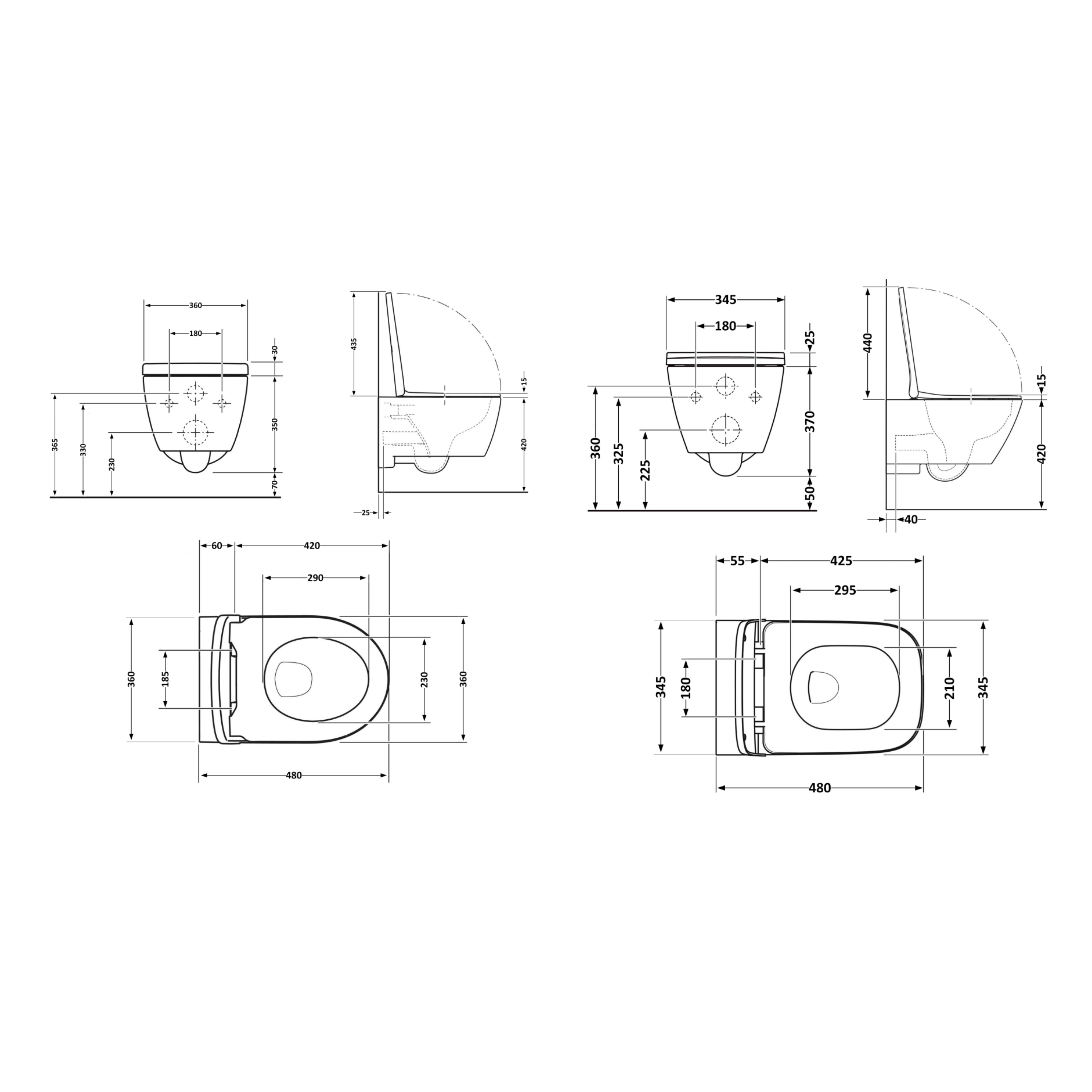 Акционный набор: Унитаз подвесной Jay Ultra Quiet QT07335177W 485х360х320 + Tern Ultra Quiet QT17332303ASW 490x365x325 — фото2