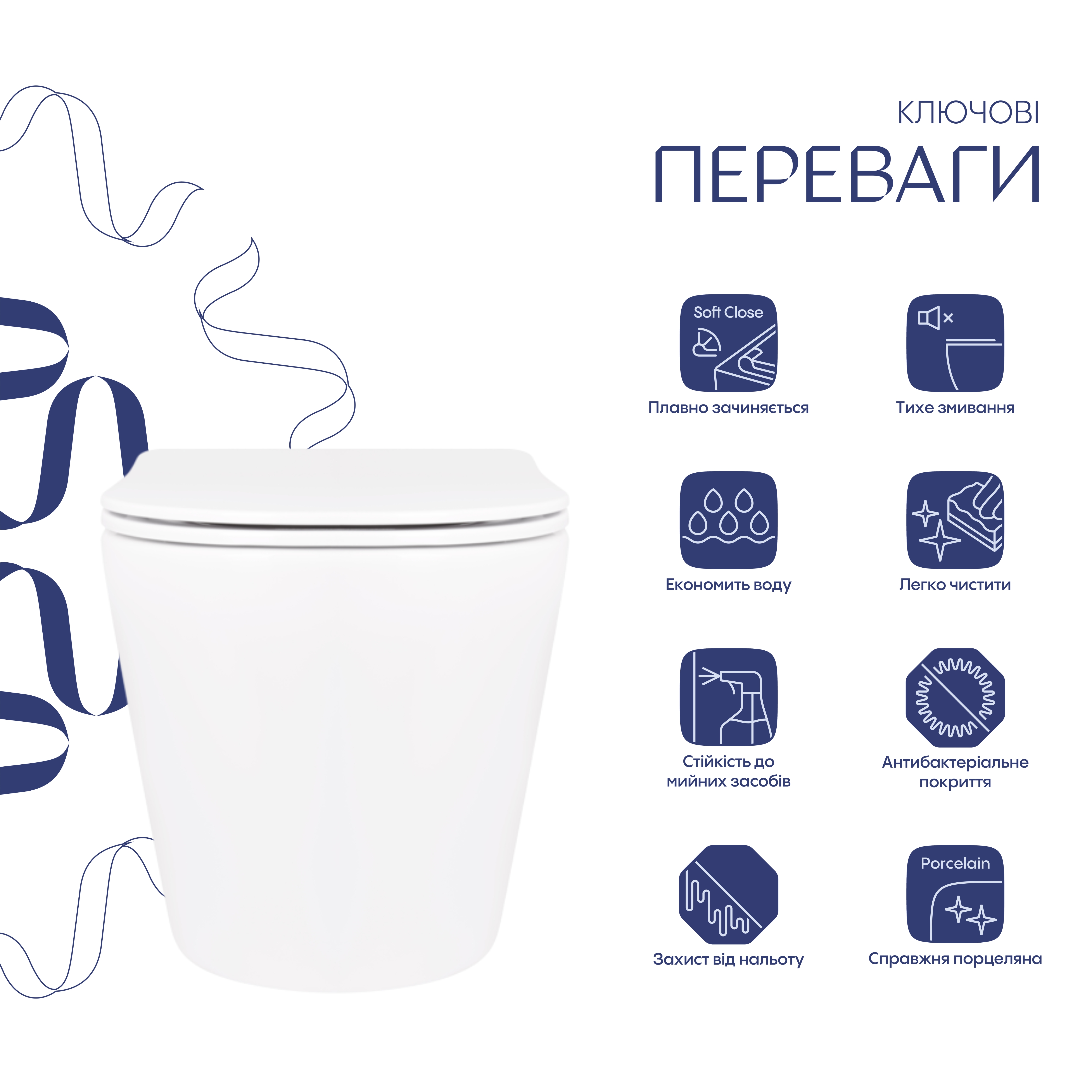 Унітаз підвісний Qtap Scorpio безободковий Ultra Quiet з сидінням Soft-close QT14332380ASW — фото3