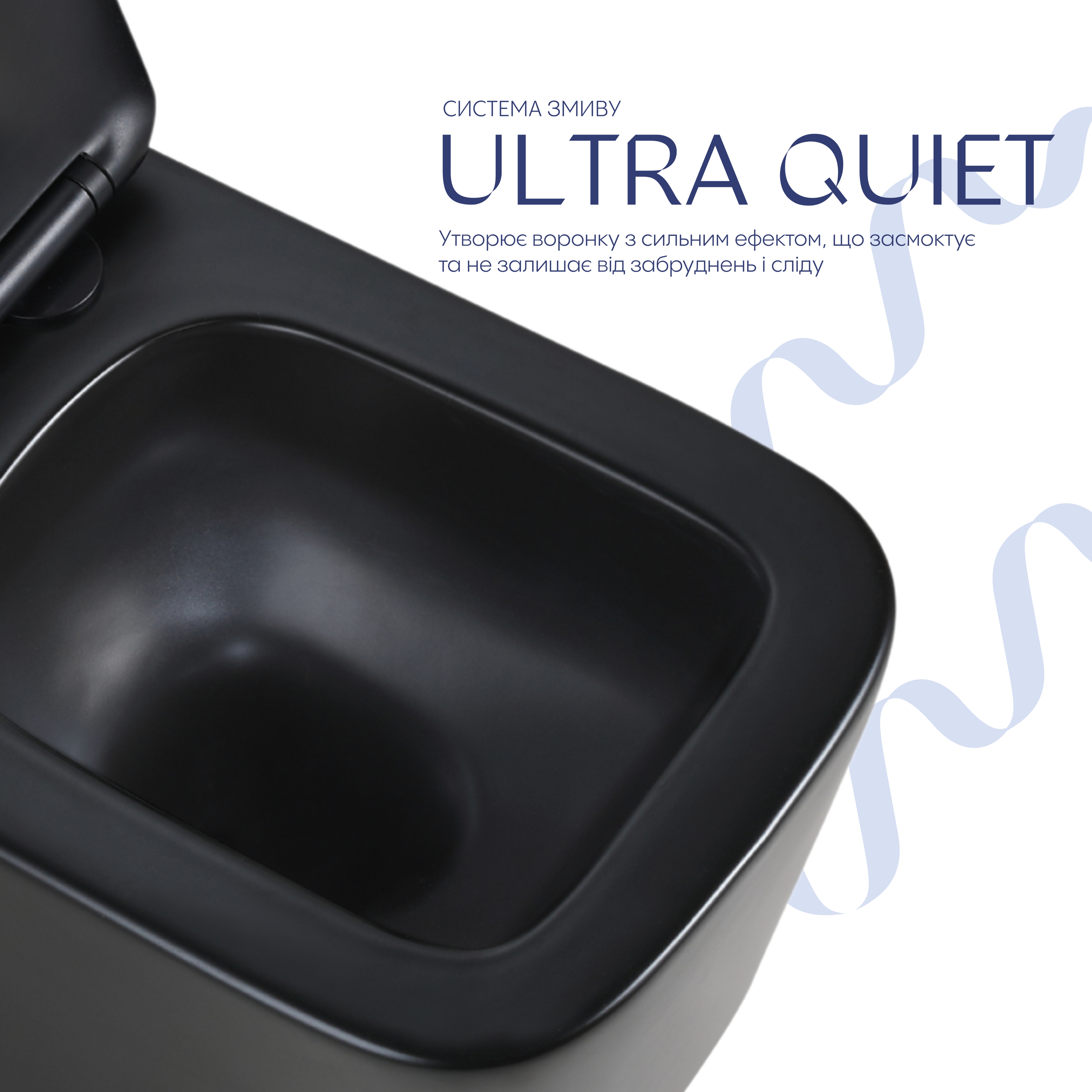 Унітаз підвісний Qtap Crow Ultra Quiet 485×340×290 мм, Matt Black, з сидінням Slim Duroplast/ Soft-close/ Quick Release QT05335171MB — фото5