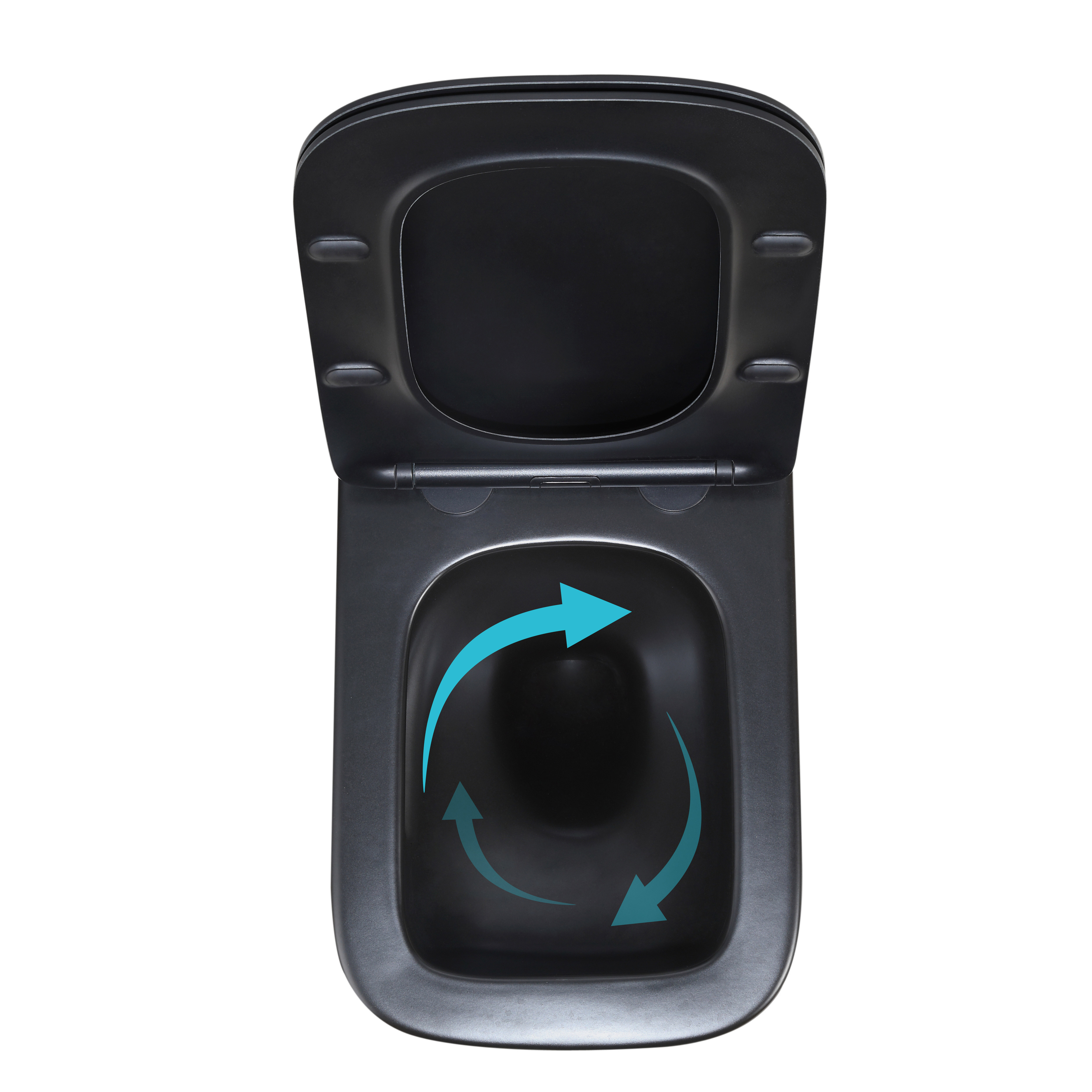 Унітаз підвісний Qtap Crow Ultra Quiet 485×340×290 мм, Matt Black, з сидінням Slim Duroplast/ Soft-close/ Quick Release QT05335171MB — фото6
