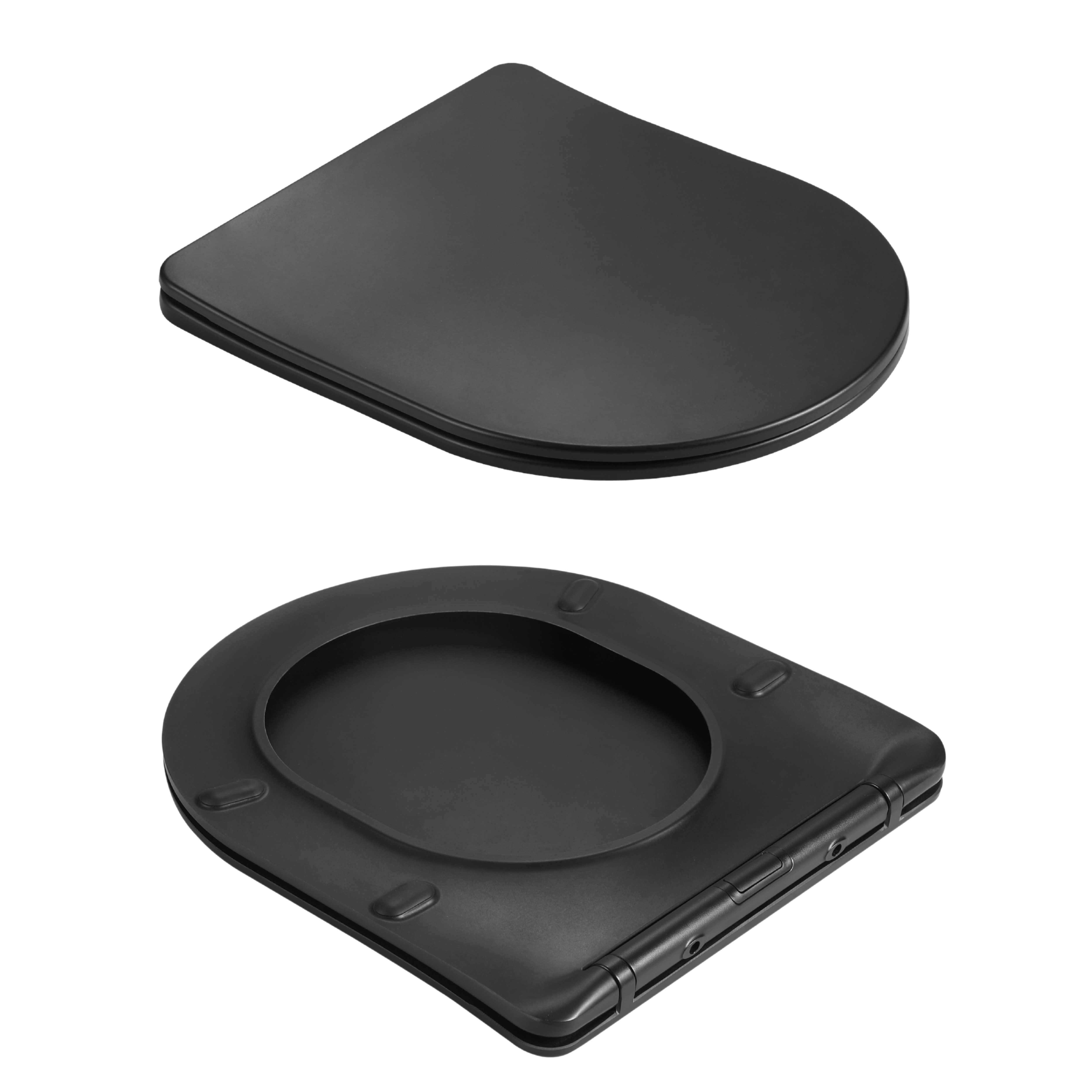 Унітаз підвісний Qtap Jay Ultra Quiet 485х360х320 мм, Matt Black, сидінням Slim Duroplast/ Soft-close/ Quick Relase QT07335177MB — фото8