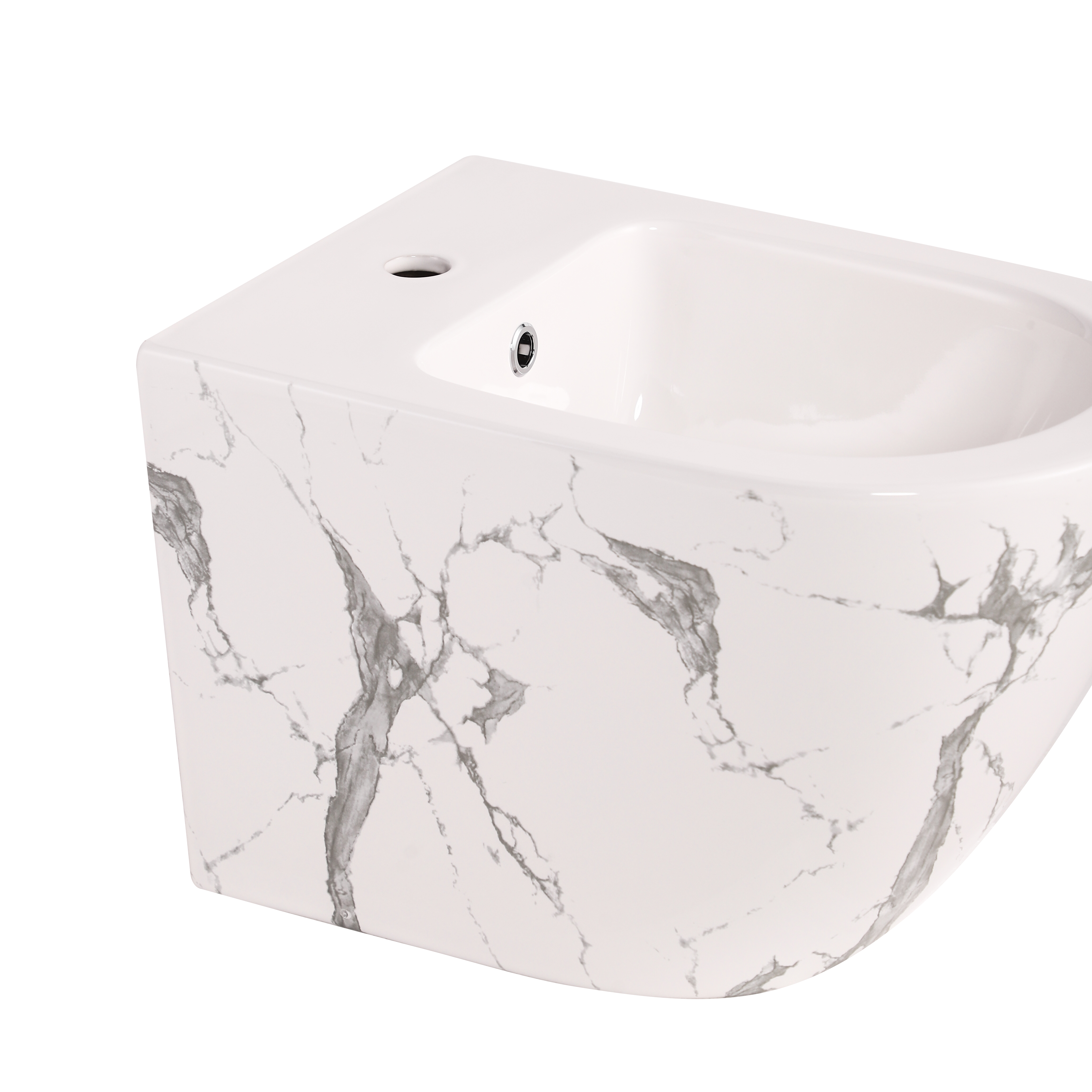 Біде підвісне Qtap Robin 515x370x350 мм, Marble QT13551381GMR — фото5