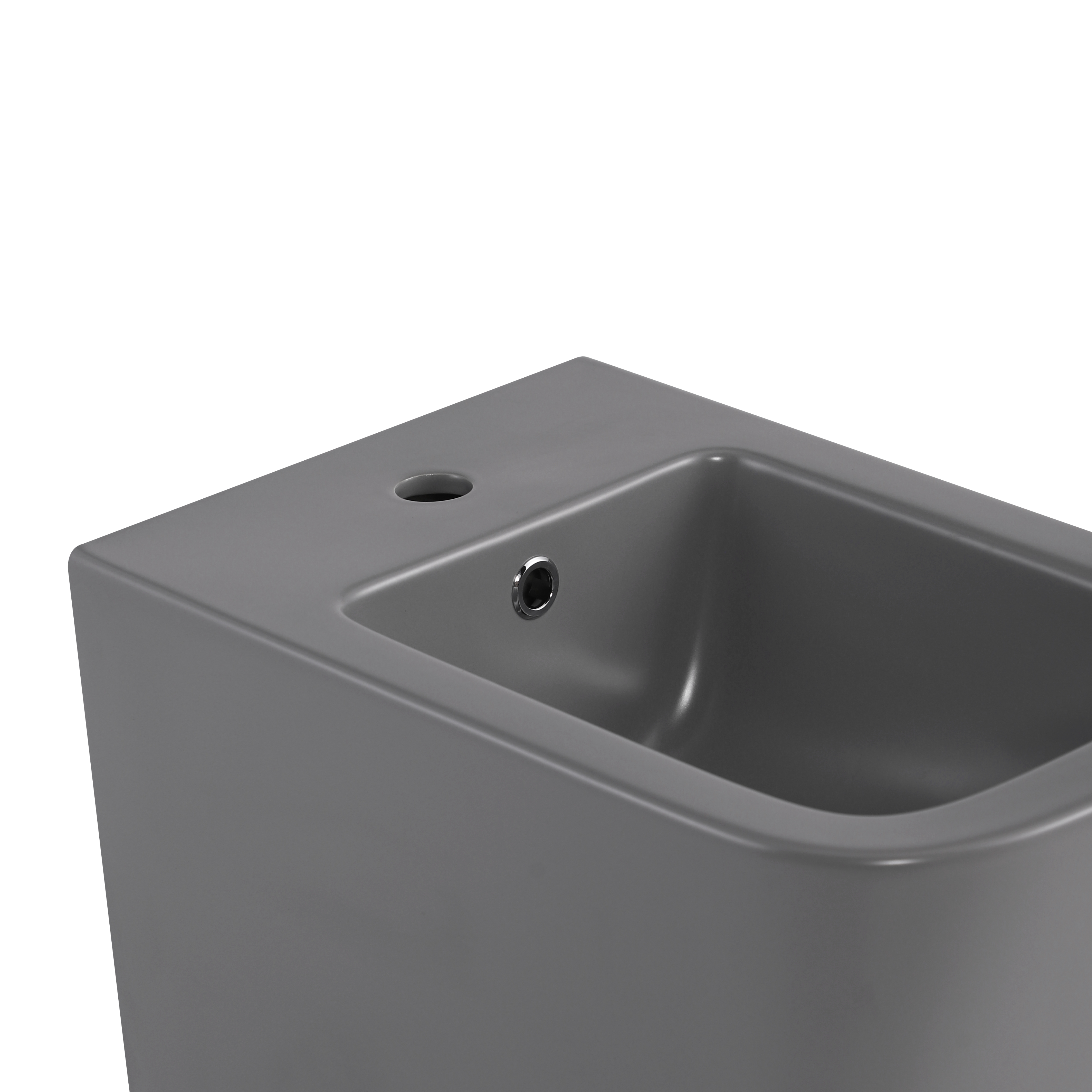 Біде підвісне  Qtap Tern 520x350x330 мм, Stone grey QT17551303GSG — фото5