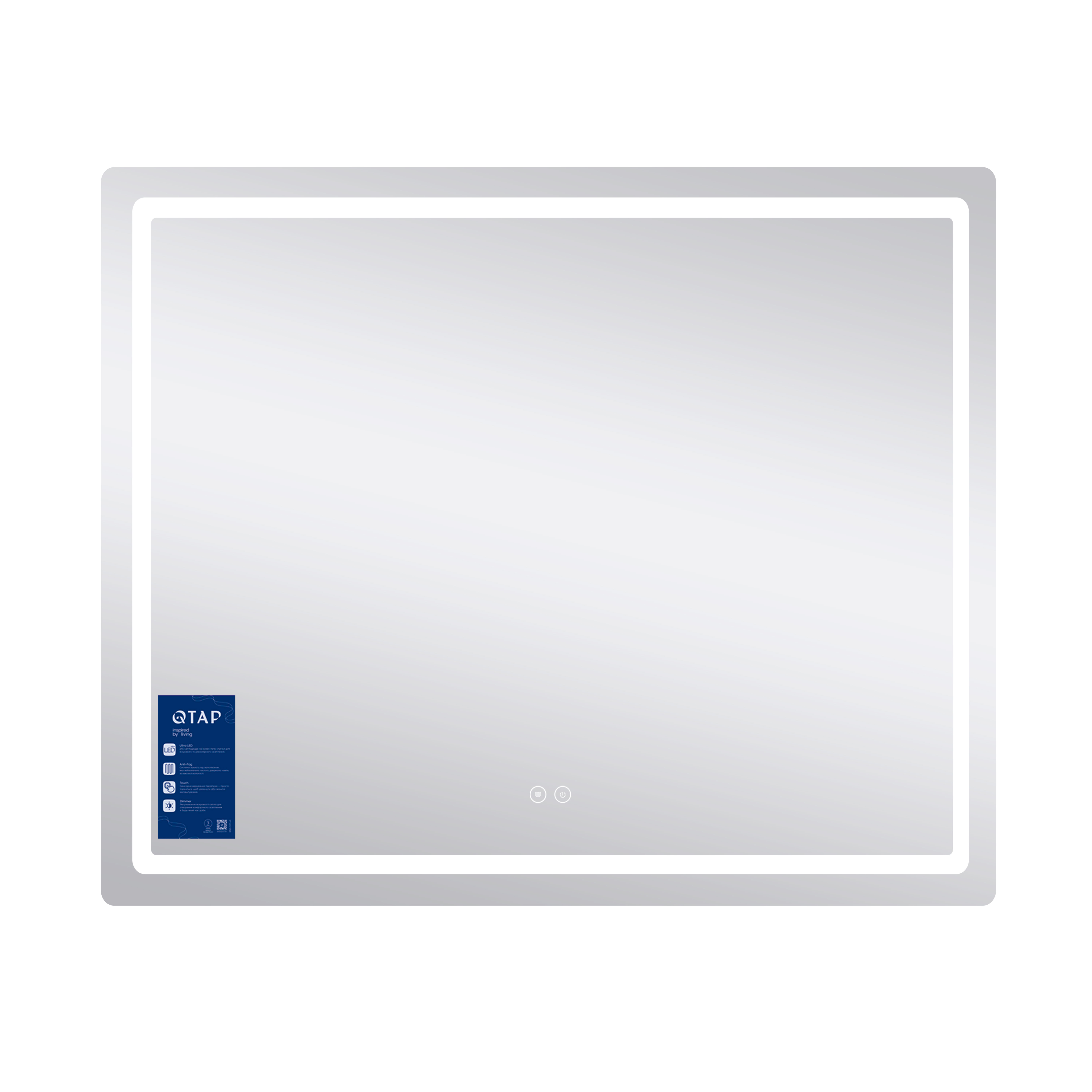 Дзеркало Qtap Mideya (MI2) 900х700 з LED-підсвічуванням Touch, з антизапотіванням, з димером, рег. яскравості QT2078NCF9070 — фото4