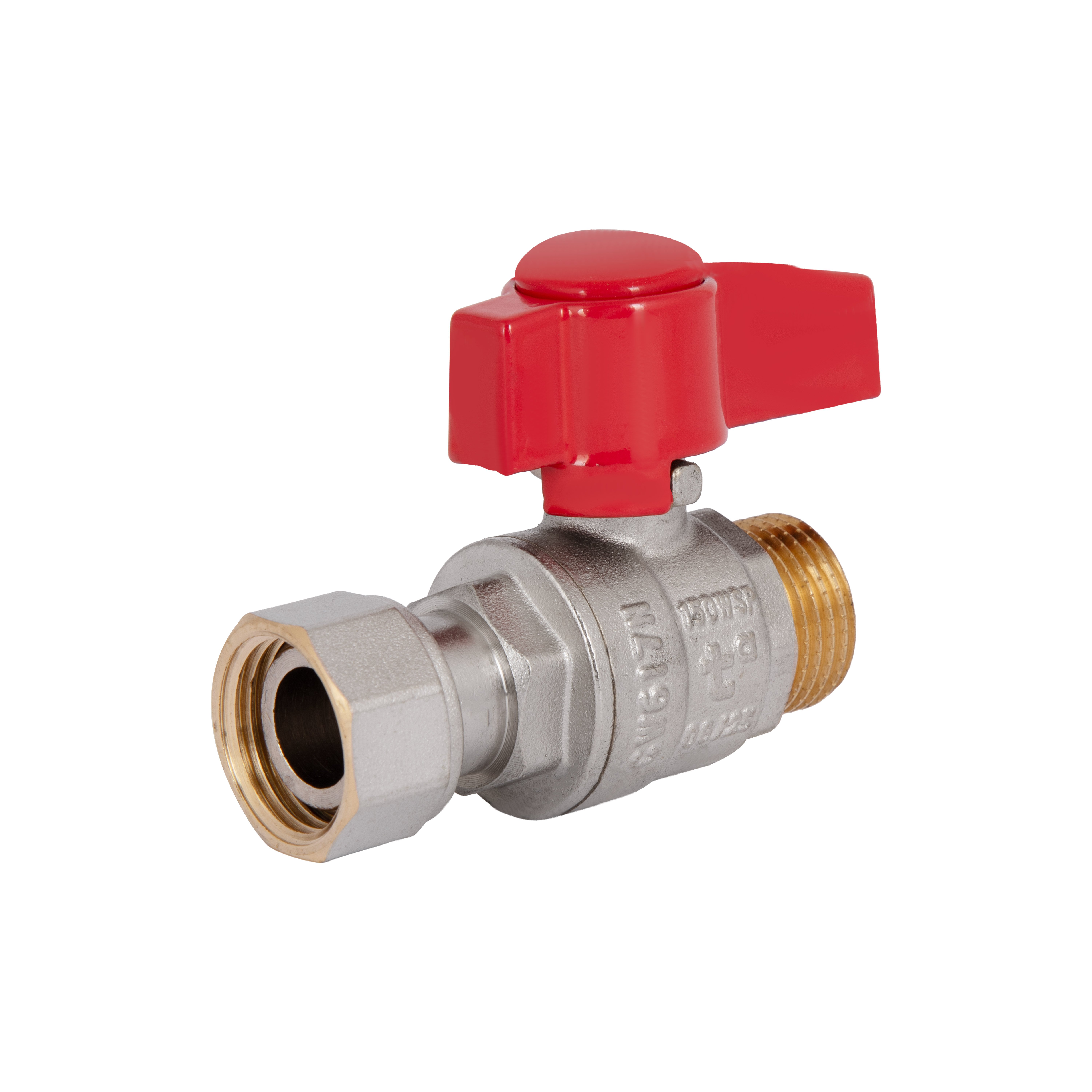 Кран кульовий Thermo Alliance Standart 1/2"ВЗ прямий, PN40, з накидною гайкою TAS261W15