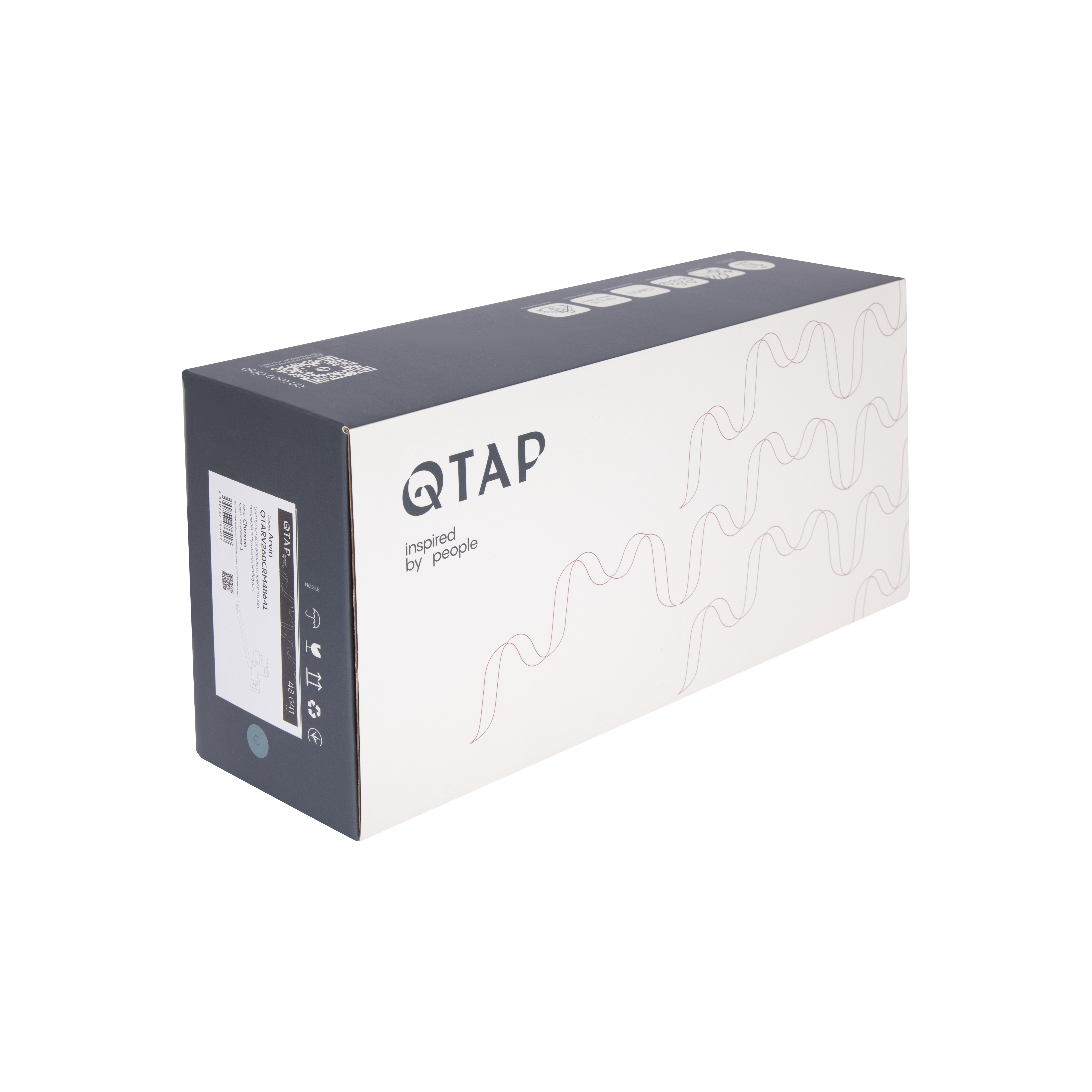 Смеситель для ванны Qtap Arvin с длинным поворотным изливом и душевым гарнитуром QTARV260CRM48641 Chrome — фото8
