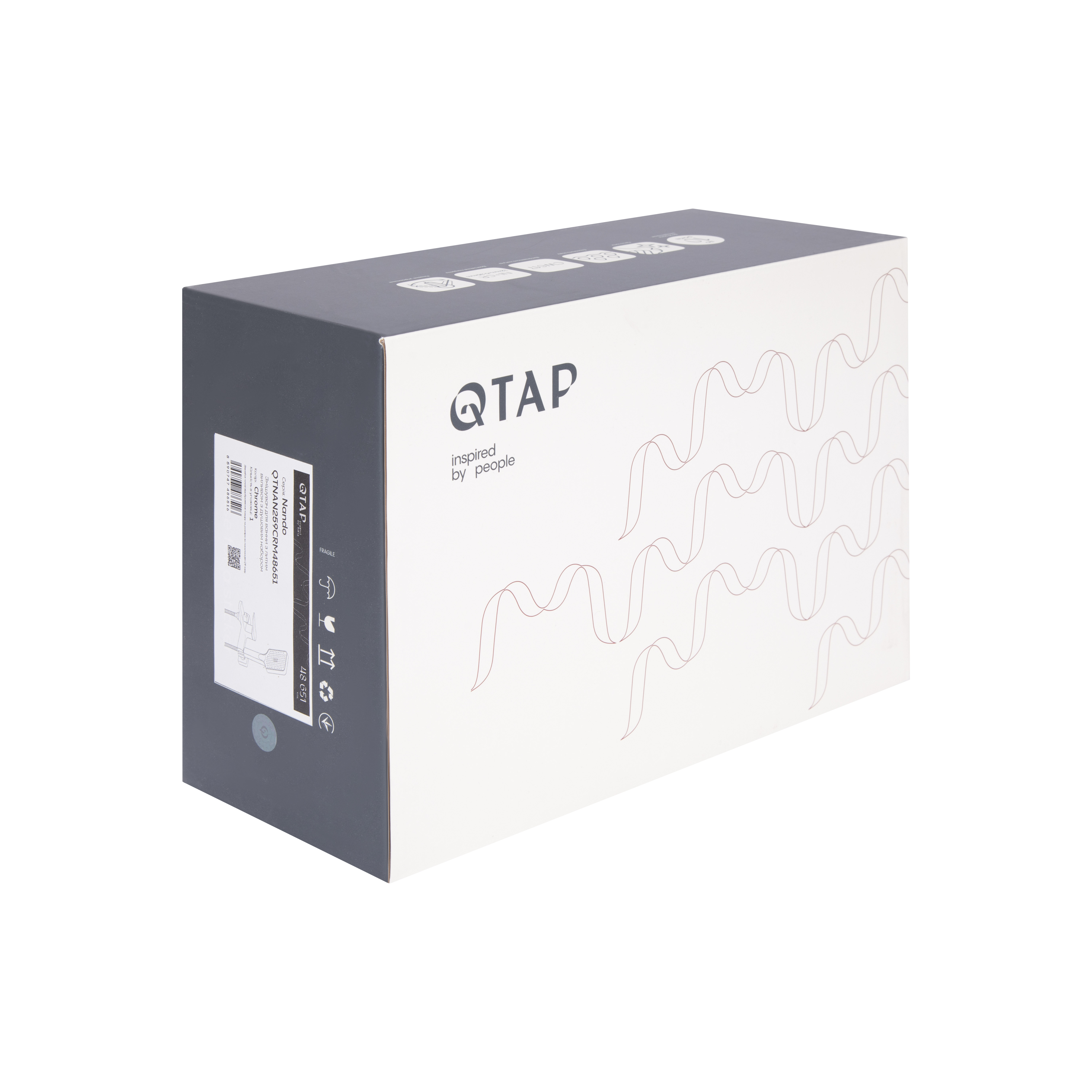 Змішувач для ванни Qtap Nando з душовим гарнітуром QTNAN259CRM48651 Chrome — фото7