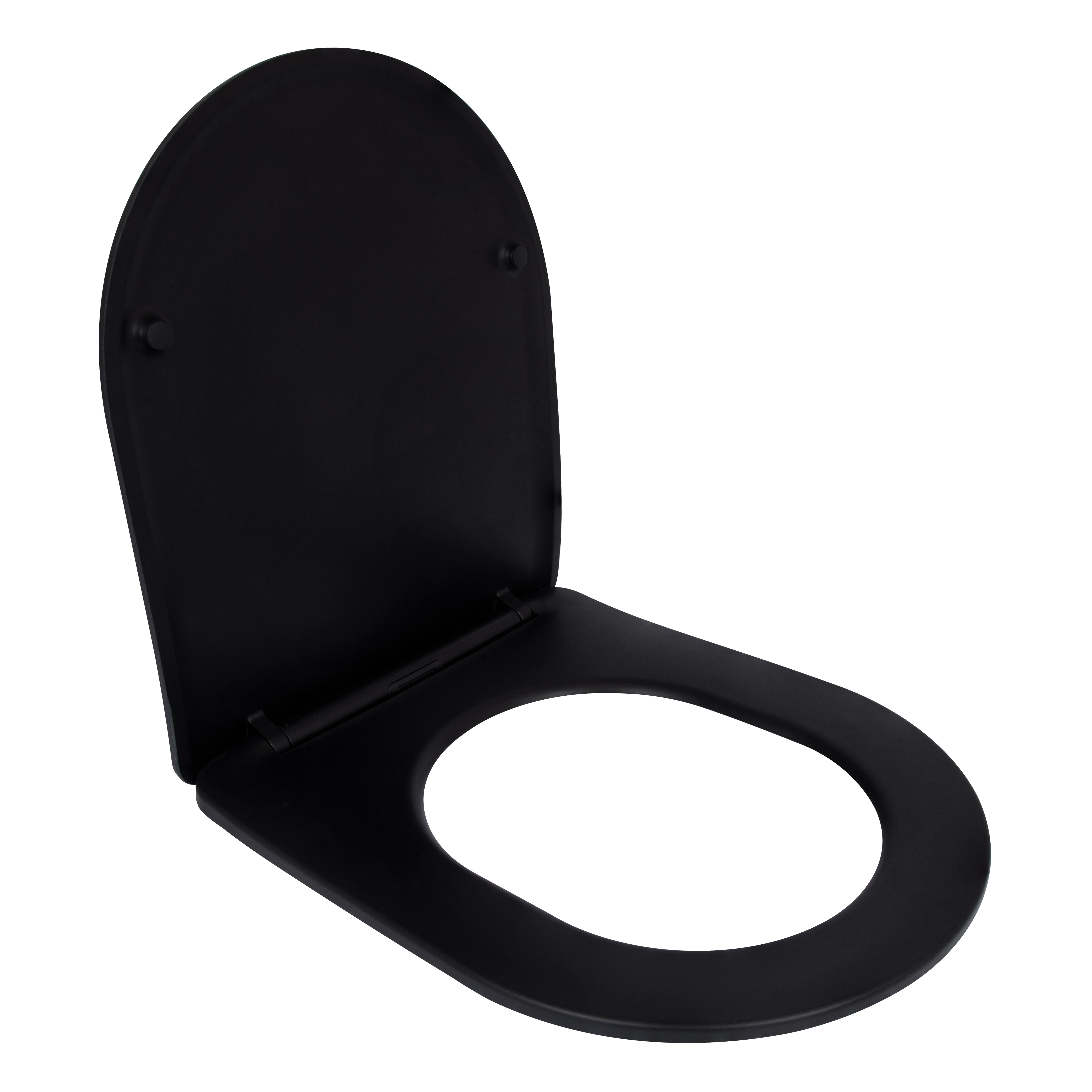 Сидіння для унітаза Qtap (Robin 490) 425x363x50 мм, Matt Black, з мікроліфтом Slim Duroplast, Quick Release QTSC179MB48676 — фото3