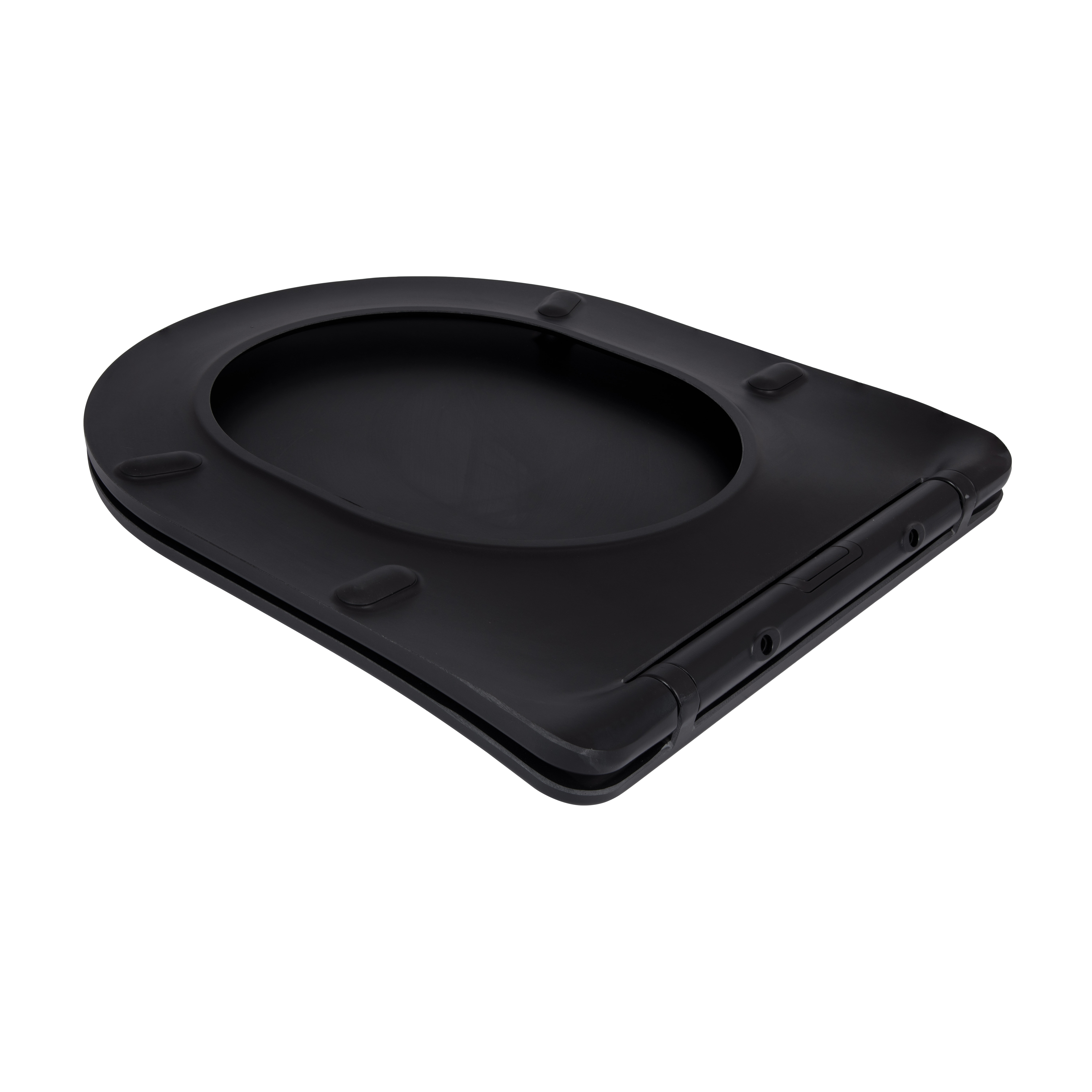 Сидіння для унітаза Qtap (Robin 490) 425x363x50 мм, Matt Black, з мікроліфтом Slim Duroplast, Quick Release QTSC179MB48676 — фото4