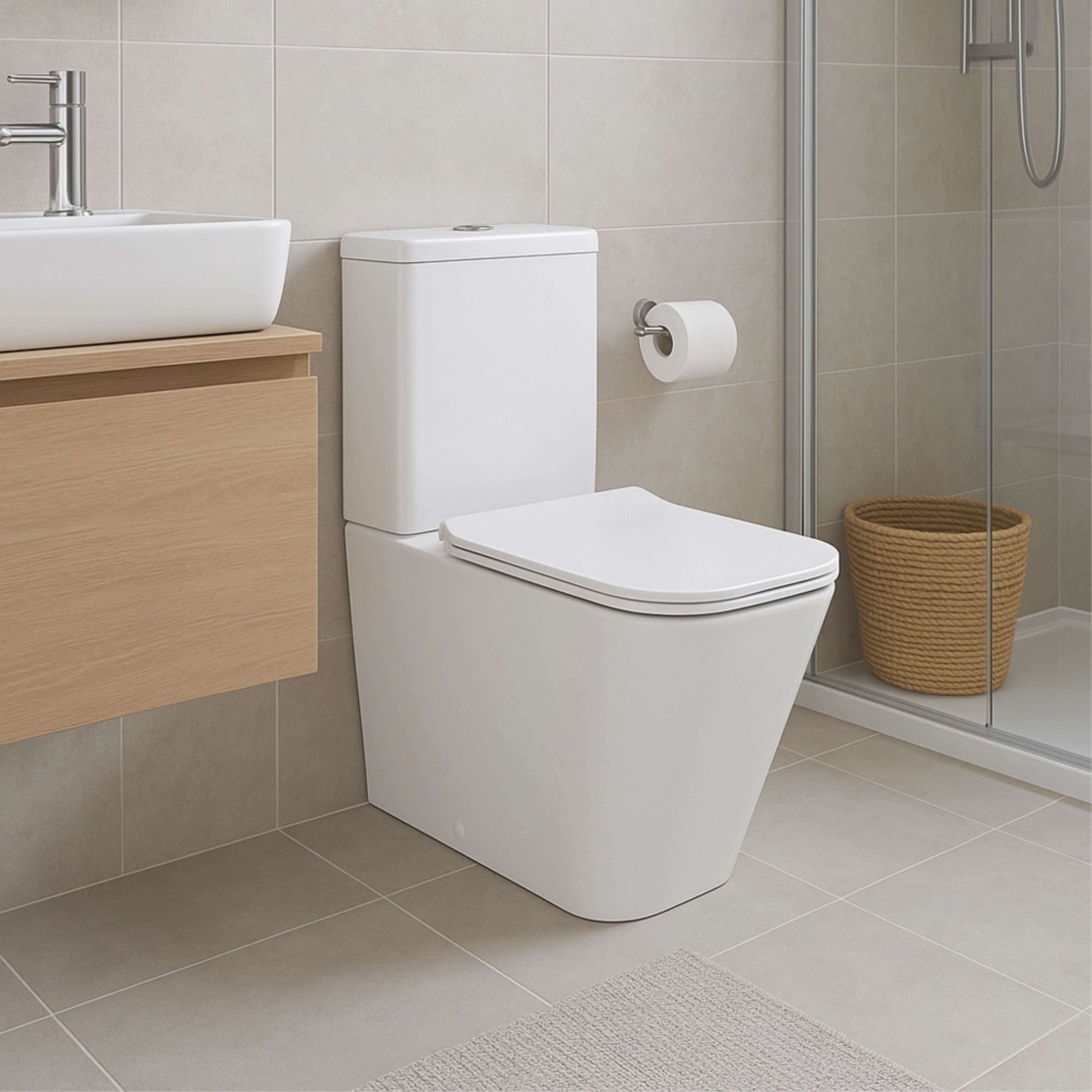 Унітаз підлоговий Qtap Crow Eco безобідковий з сідінням Soft-close QTCRO27W48750 — фото3