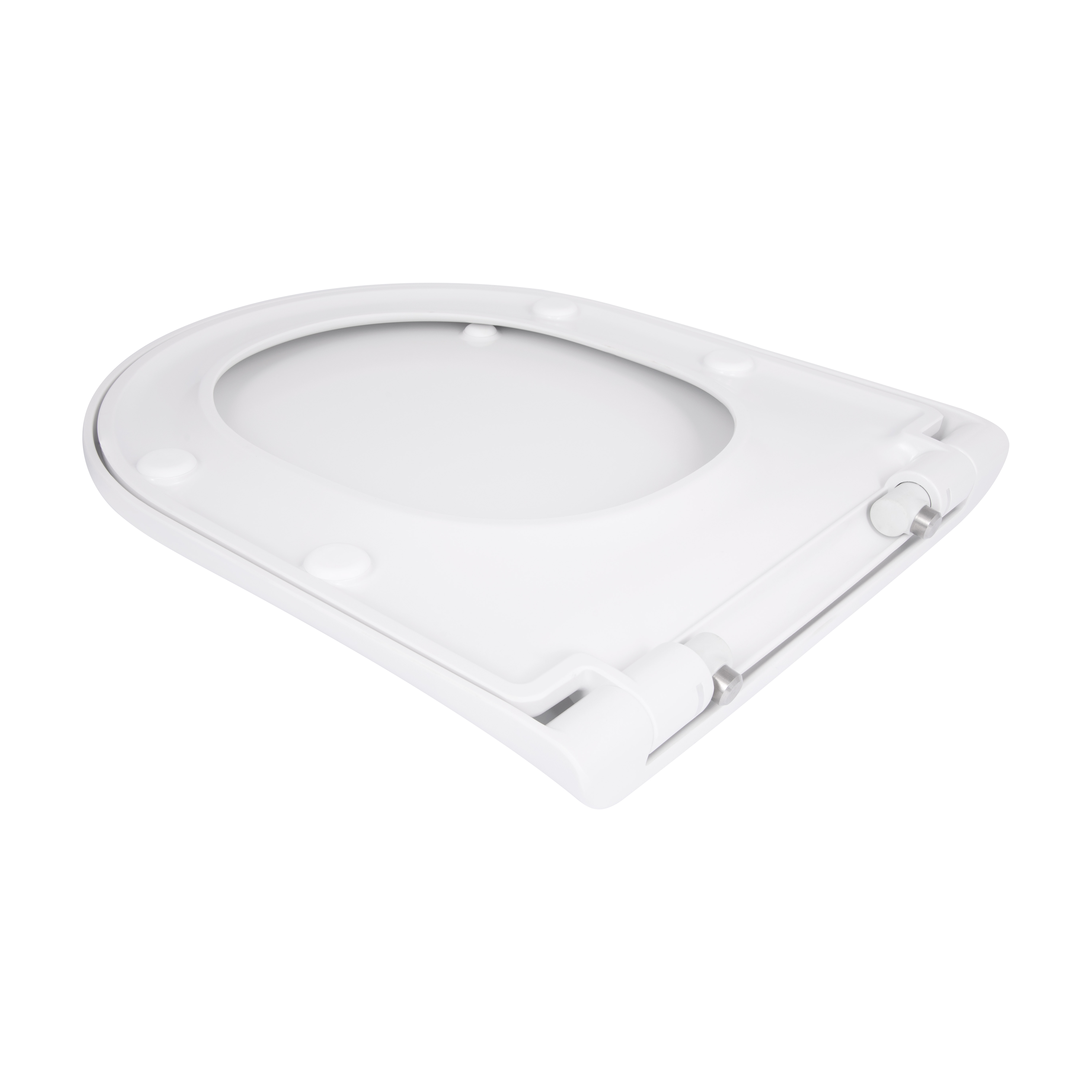 Qtap Сиденье для унитаза (Robin 490, Scorpio 490) 430x363x60 мм, White, с микролифтом, Slim Duroplast, MagLock QTSC179W48915 — фото4