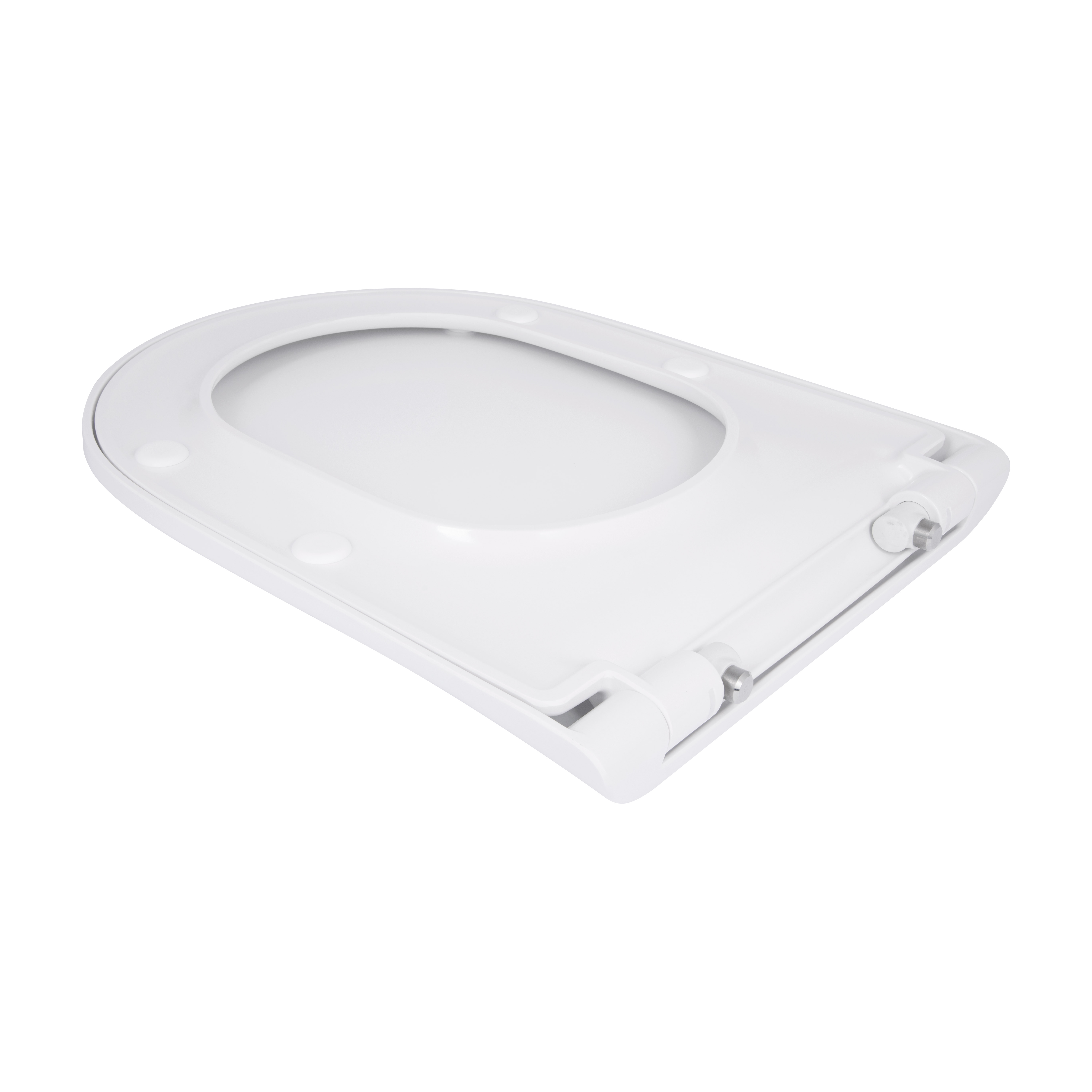 Qtap Сиденье для унитаза (Robin 520, Scorpio 520) 465x363x60 мм, White, с микролифтом, Slim Duroplast, MagLock QTSC179W48916 — фото4