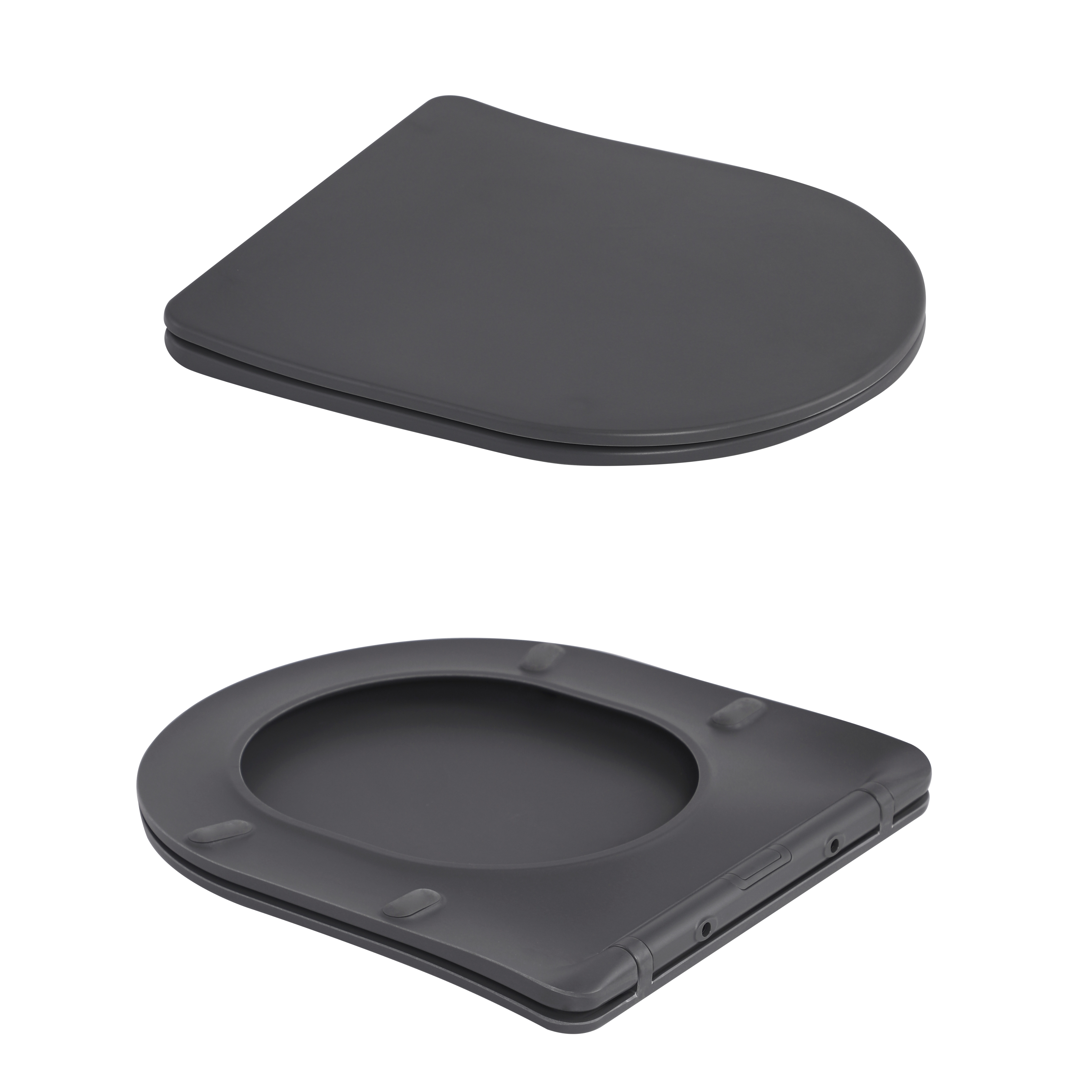 Унітаз підвісний Qtap Robin Ultra Quiet 520×365×340 мм, Anthracite, з сидінням Slim Duroplast / Soft-close / Quick Release QTROB26AN48995 — фото8