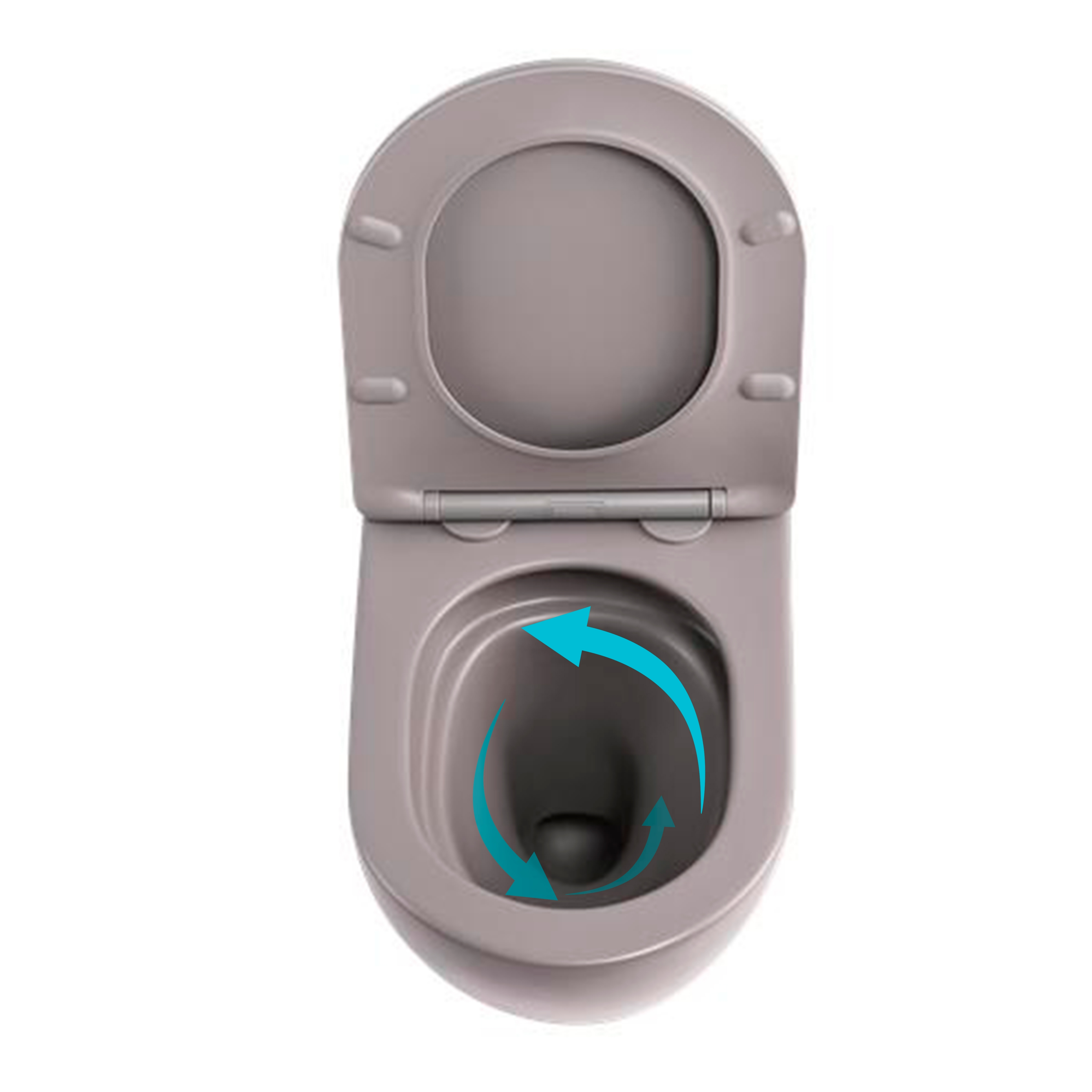 Унітаз підвісний Qtap Robin Ultra Quiet 520×365×340 мм, Stone grey, з сидінням Slim Duroplast / Soft-close / Quick Release QTROB26SG48996 — фото6