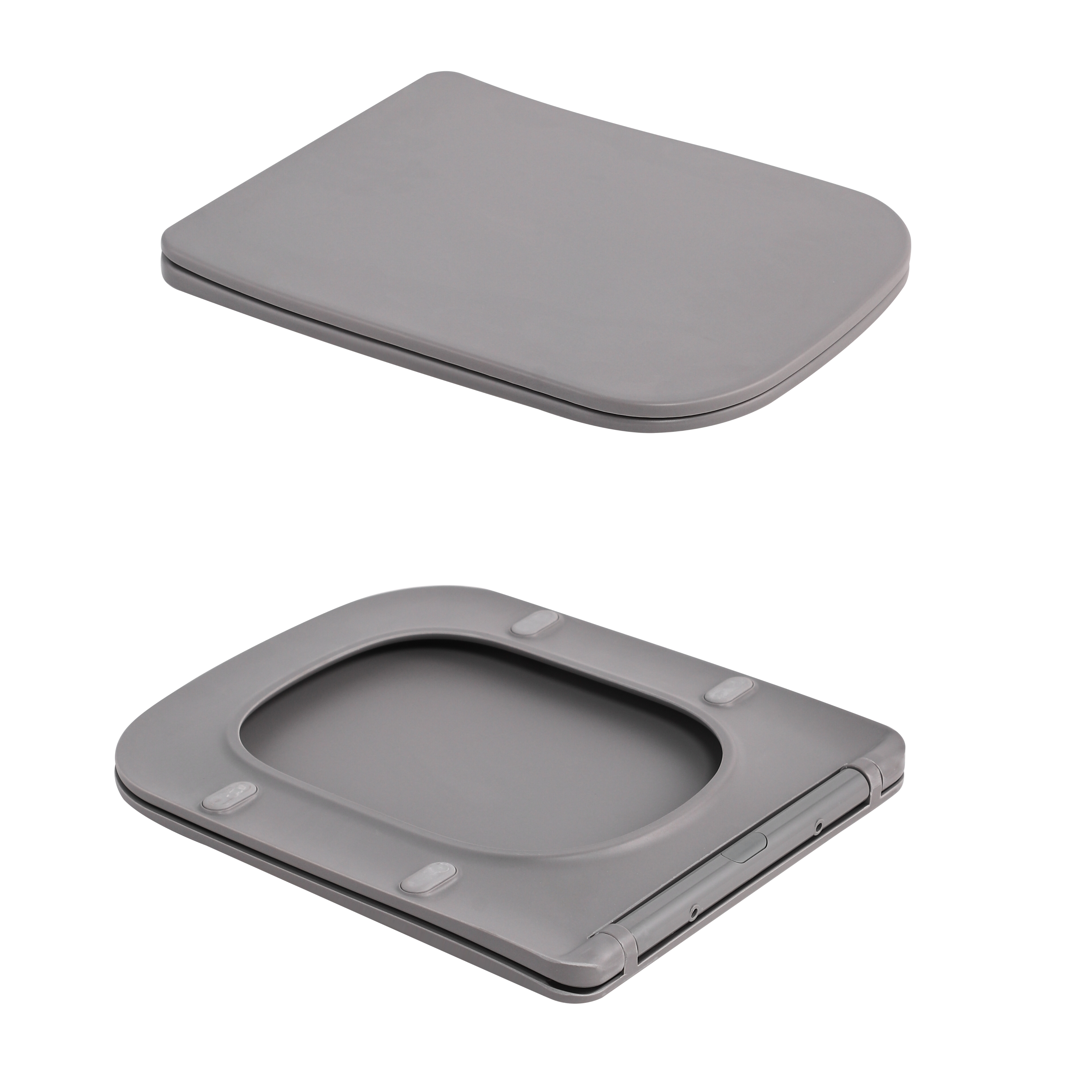 Унітаз підвісний Qtap Tern Ultra Quiet 520×345×325 мм, Stone grey, з сидінням Slim Duroplast / Soft-close / Quick Release QTTER26SG49000 — фото8
