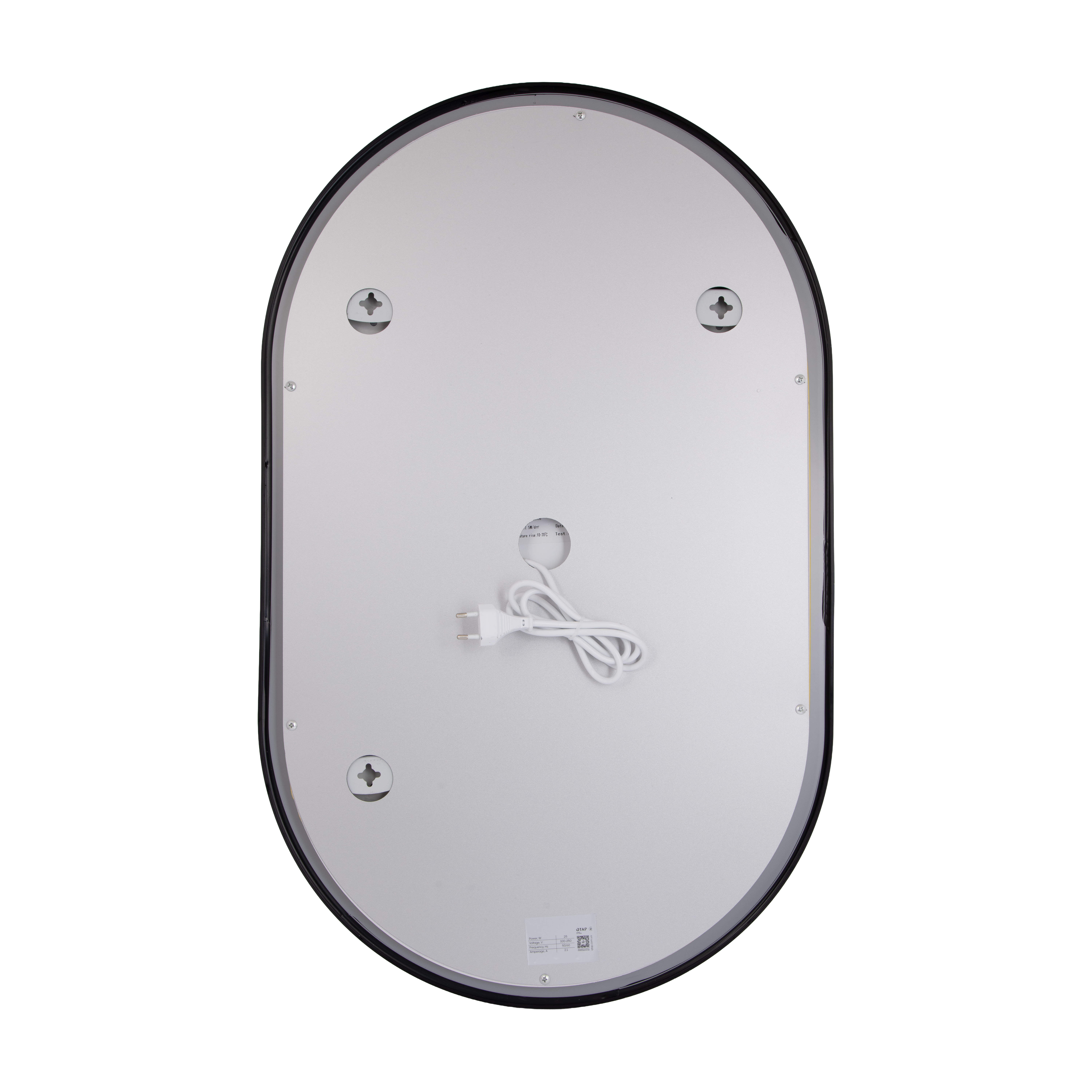 Дзеркало Qtap Scorpio (SC1) з LED-підсвічуванням Touch, з антизапотіванням, з димером, рег. темп. кольору (3000-6500K) Black QTSC500800 — фото8
