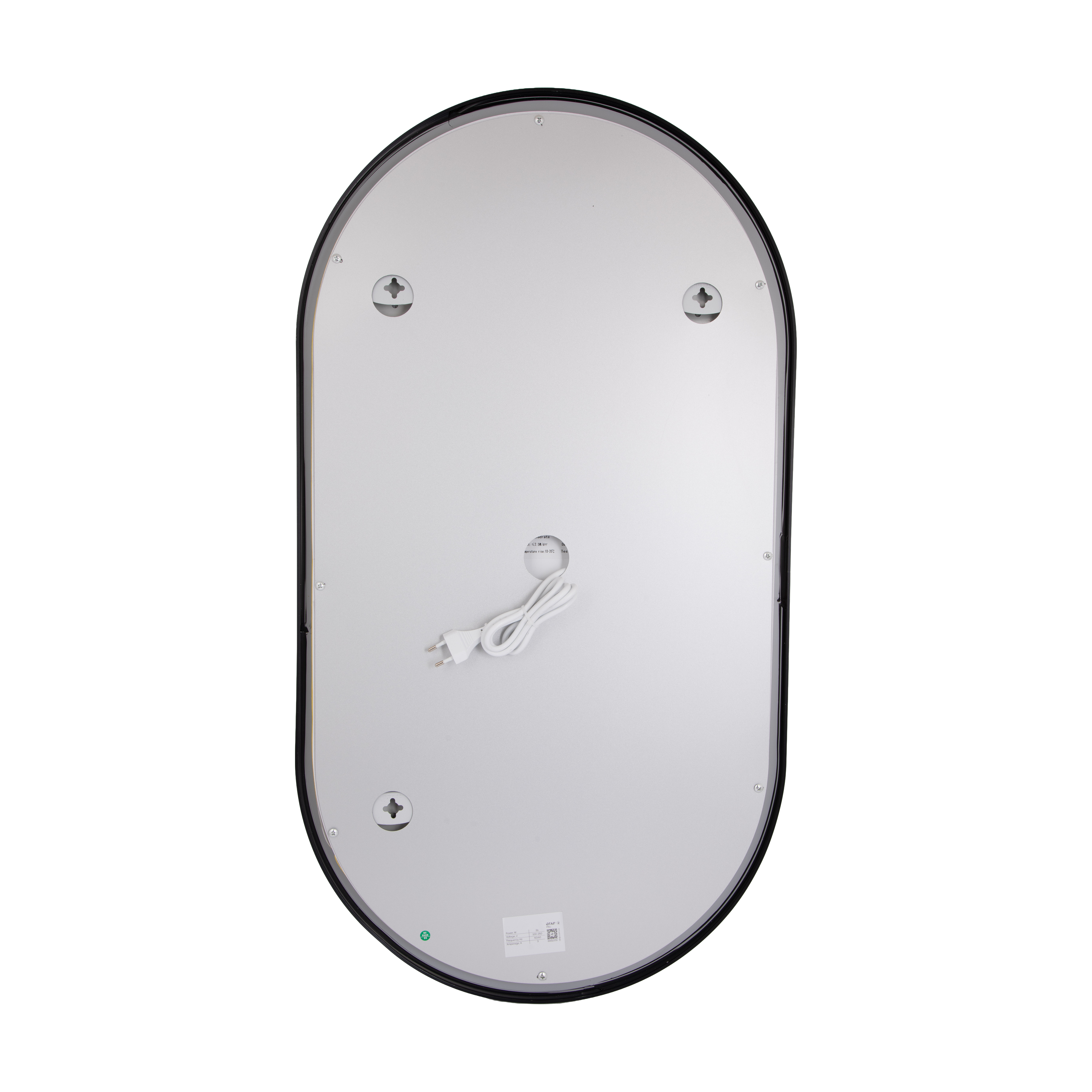 Дзеркало Qtap Scorpio (SC1) з LED-підсвічуванням Touch, з антизапотіванням, з димером, рег. темп. кольору (3000-6500K) Black QTSC500900 — фото8