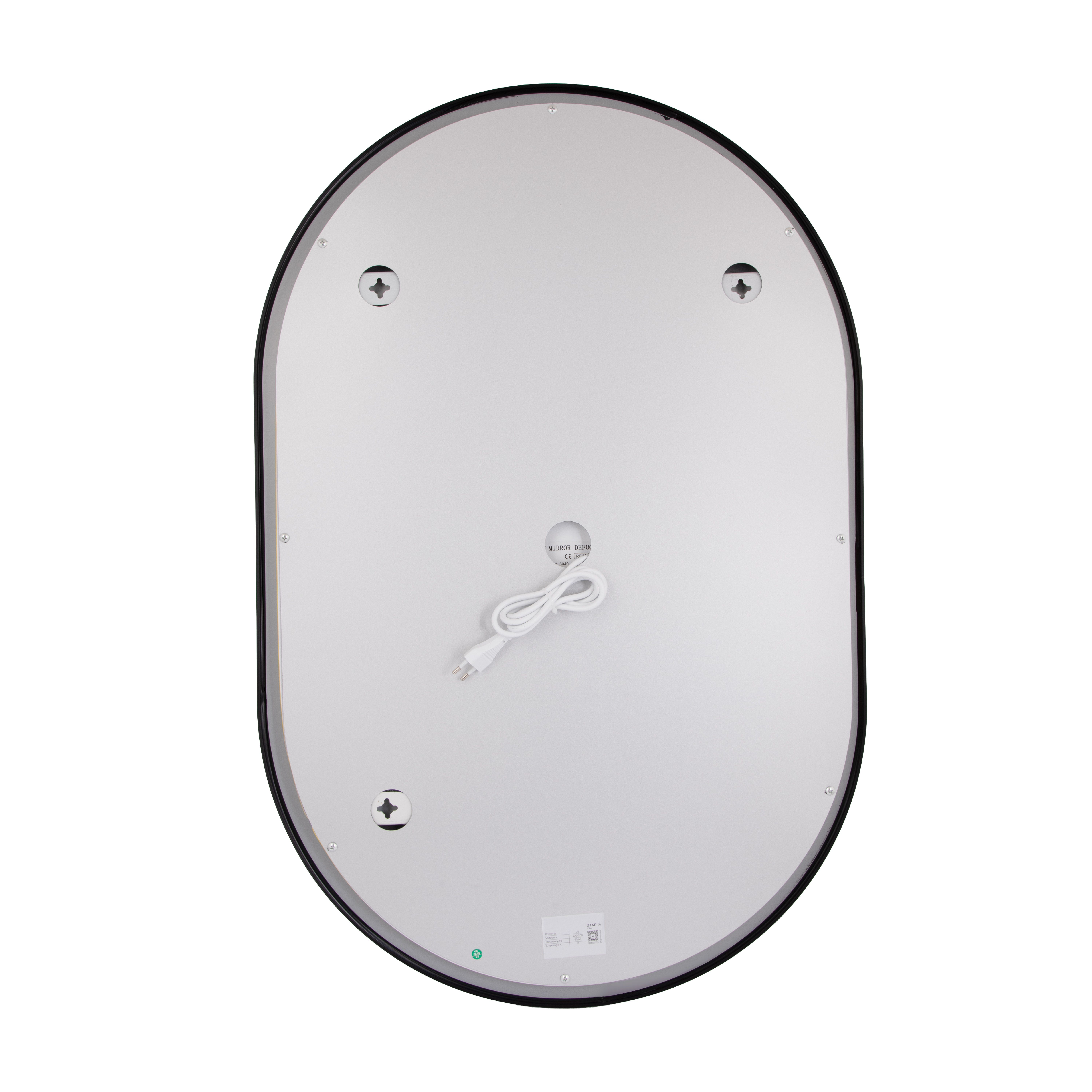 Дзеркало Qtap Scorpio (SC1) з LED-підсвічуванням Touch, з антизапотіванням, з димером, рег. темп. кольору (3000-6500K) Black QTSC600900 — фото7