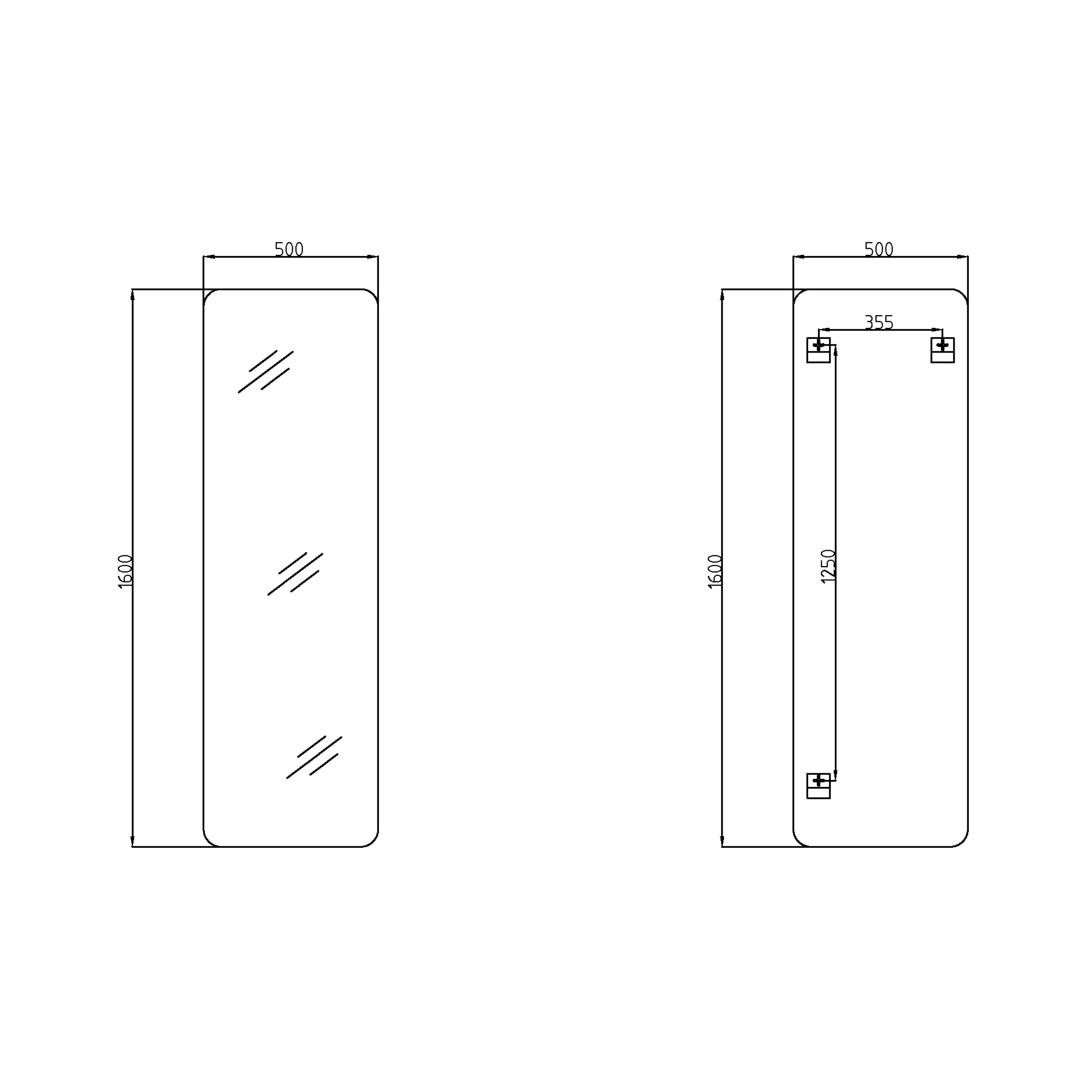 Дзеркало Qtap Gemini 500х1600 підлогове QTGE50160049283 — фото2